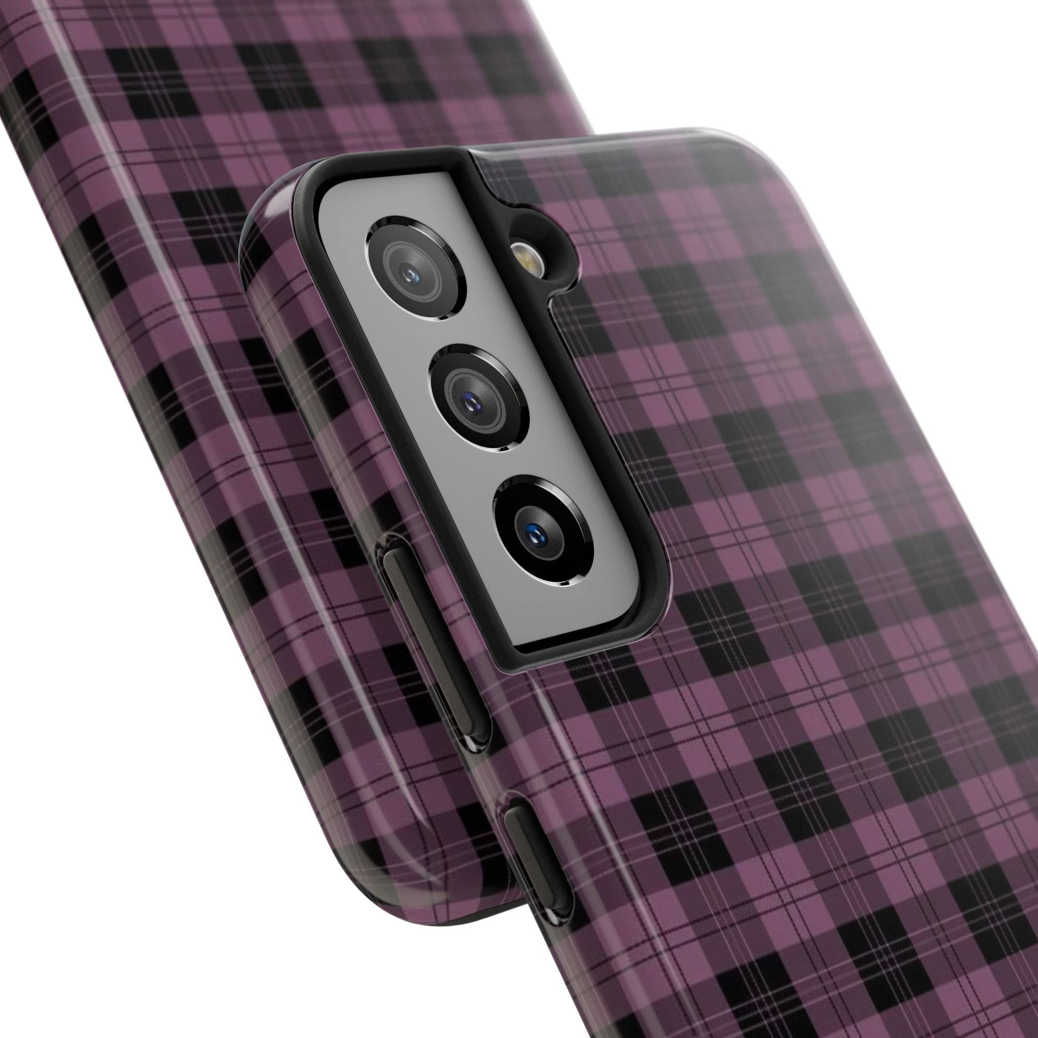 Emo Dark Pink Gingham Plaid Phone Case  - Tough Impact-Resistant Case