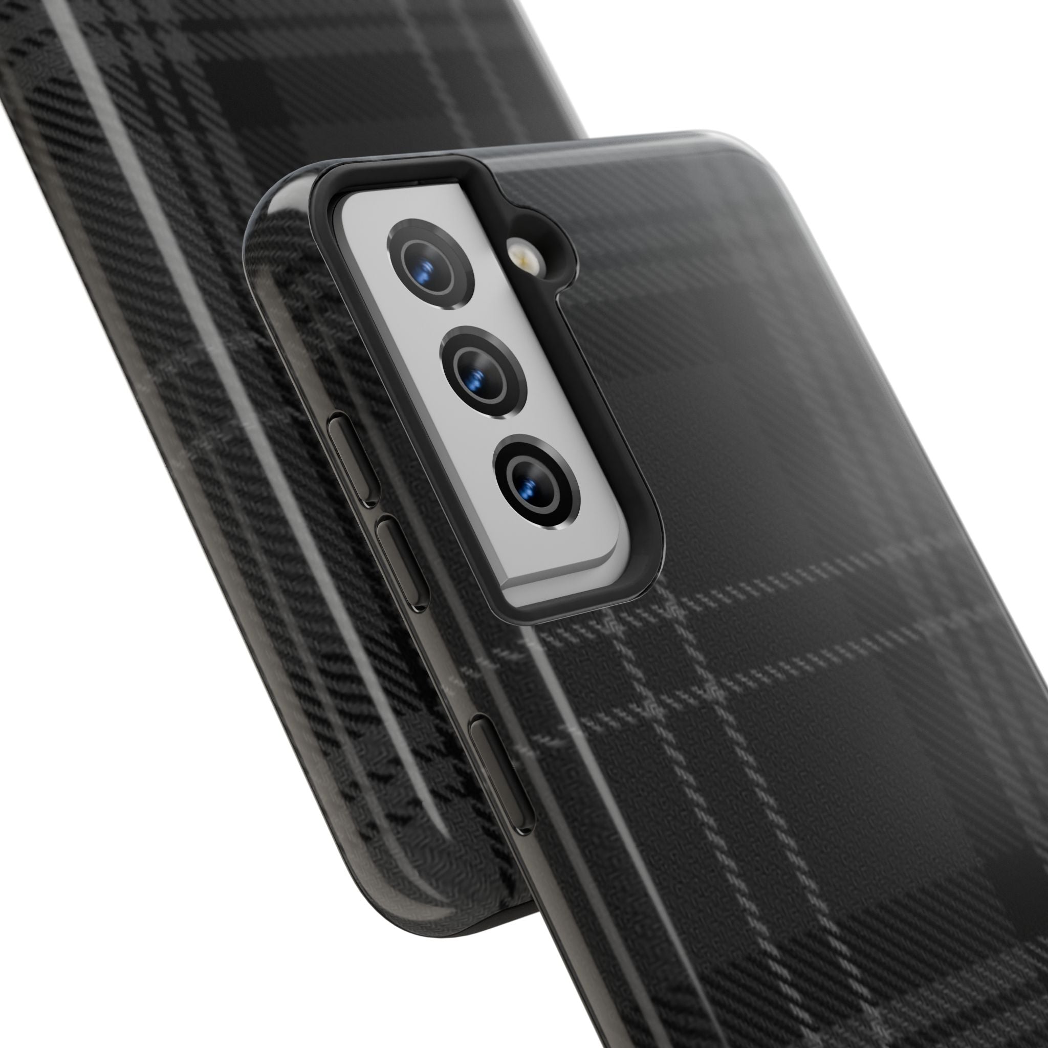 Black Plaid Phone Case  - Tough Impact-Resistant Case