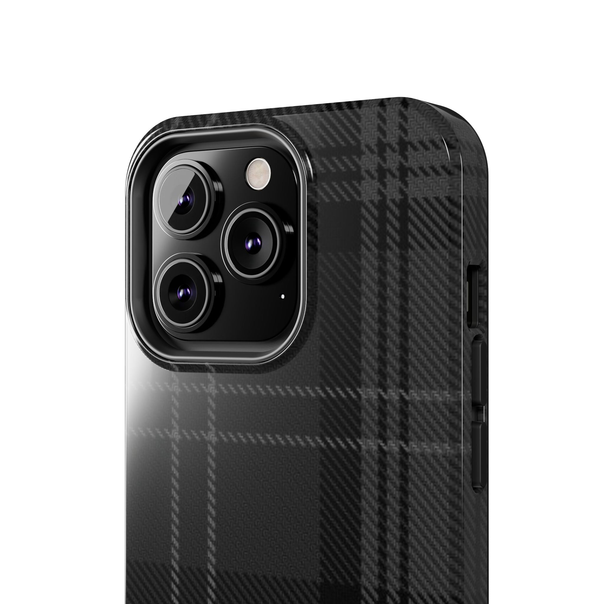 Black Plaid Phone Case  - Tough Impact-Resistant Case