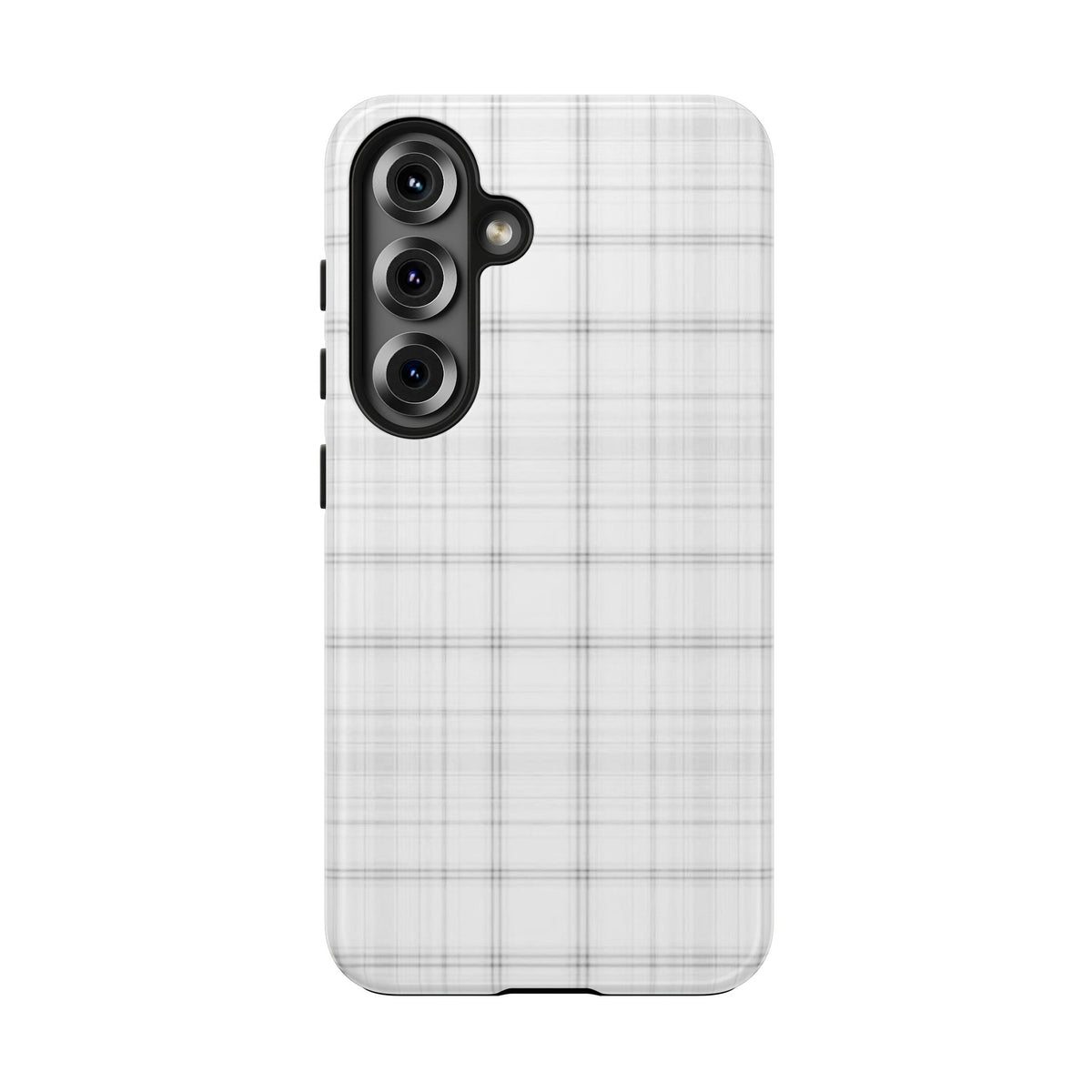 White Gingham Phone Case