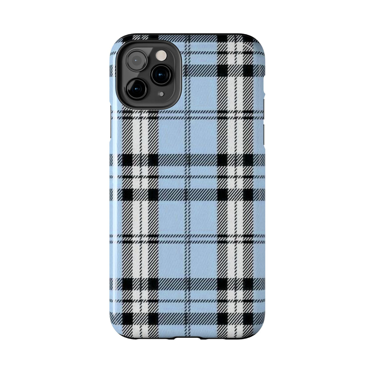 Light Baby Blue Gingham Plaid Phone Case