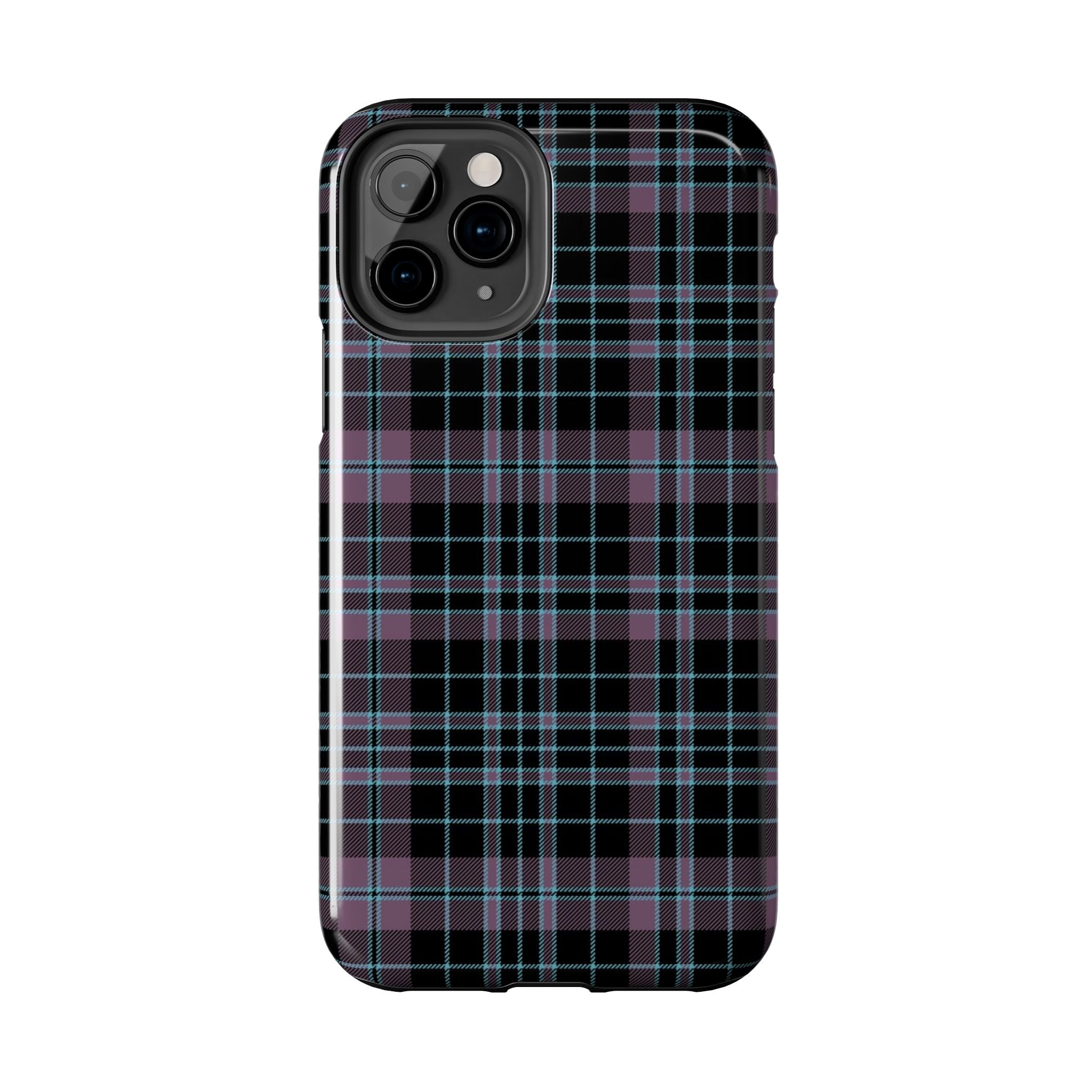Punk Purple and Blue Plaid Phone Case