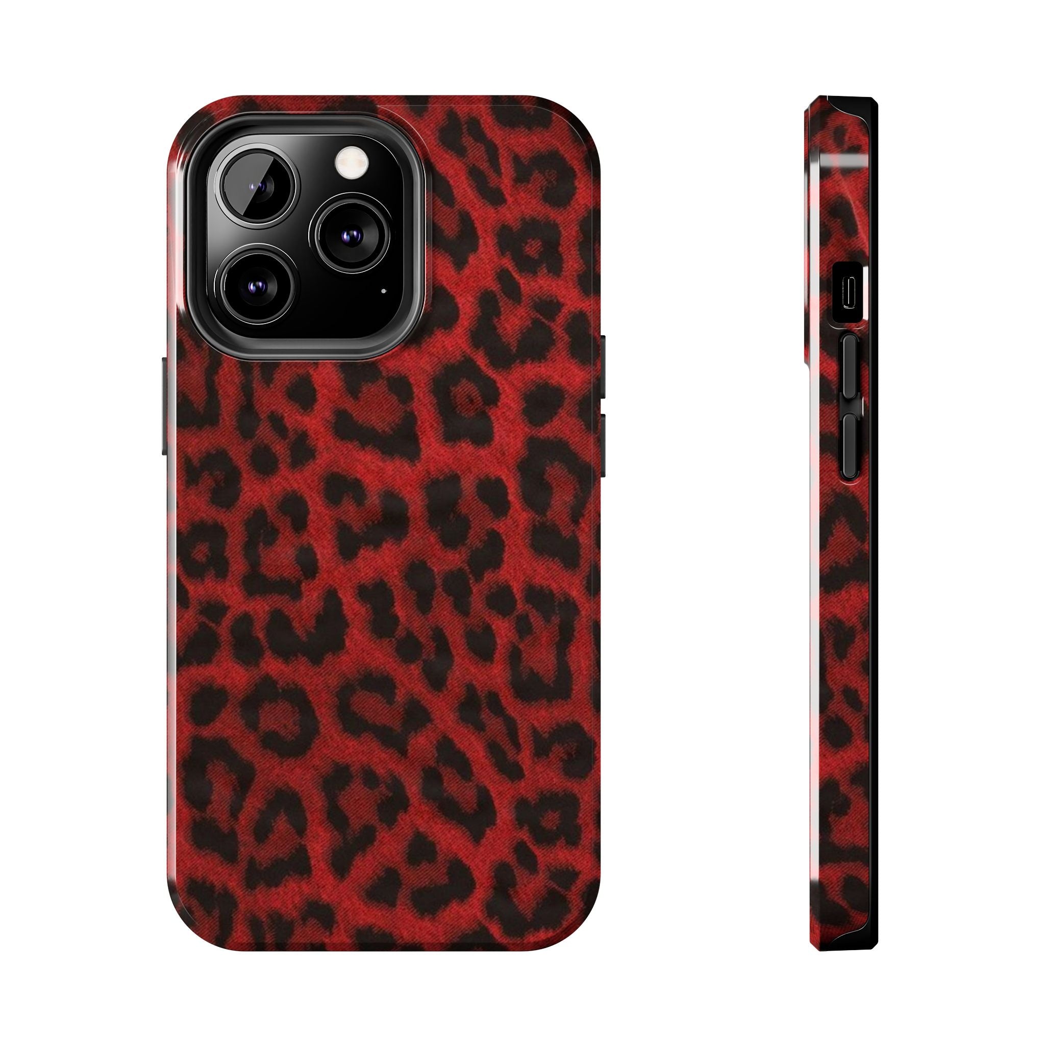 Red Cheetah Leopard Phone Case  - Tough Impact-Resistant Case