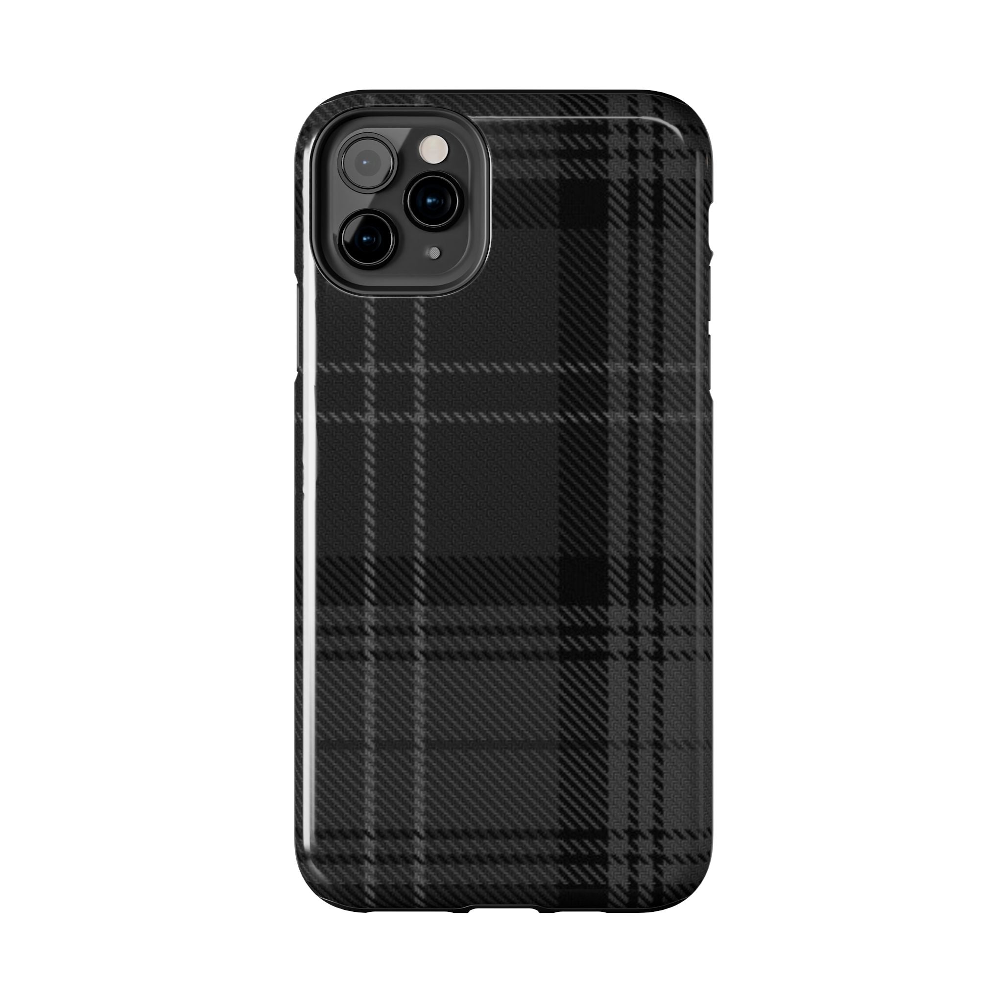 Black Plaid Phone Case  - Tough Impact-Resistant Case