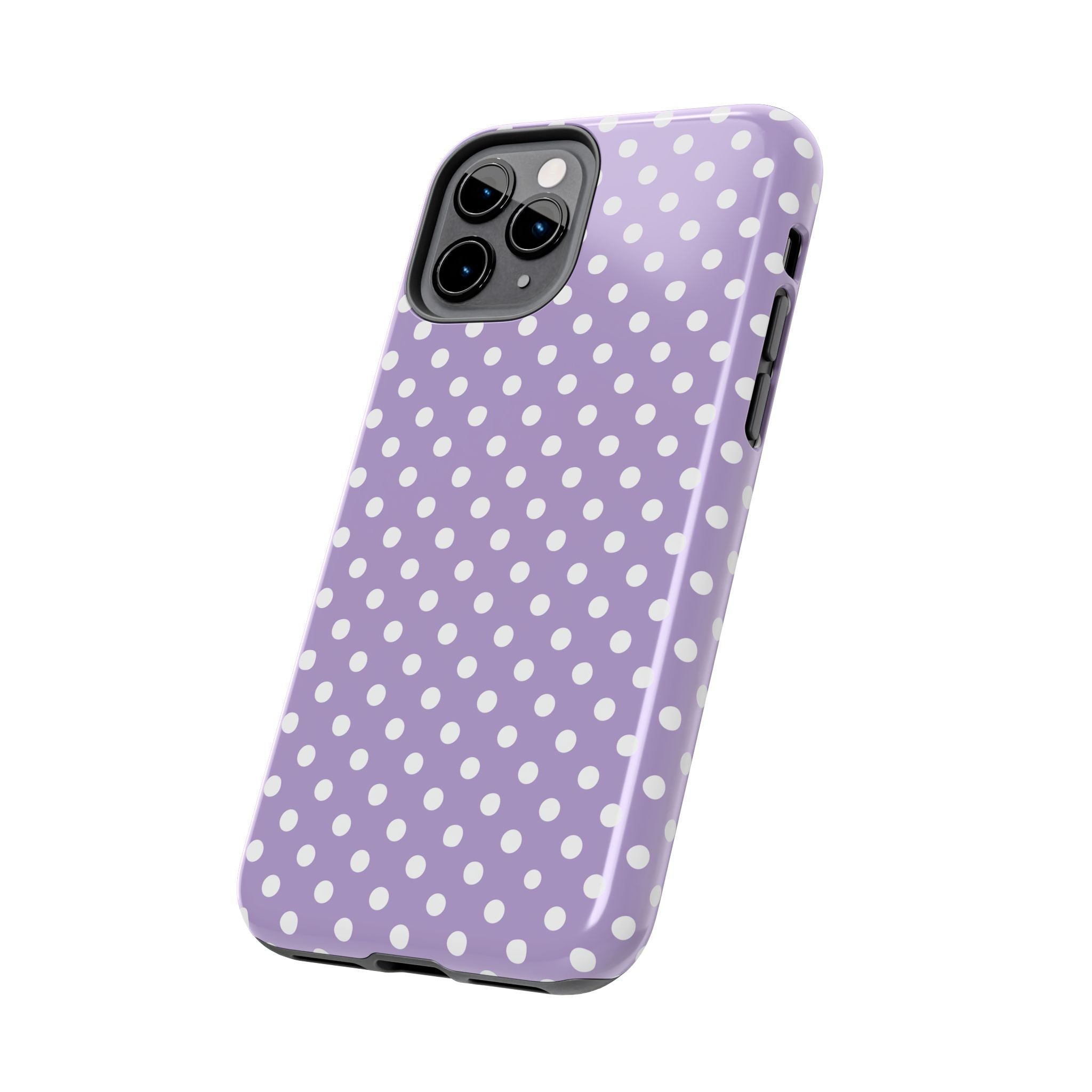 Purple Polka Dot Phone Case  - Tough Impact-Resistant Case