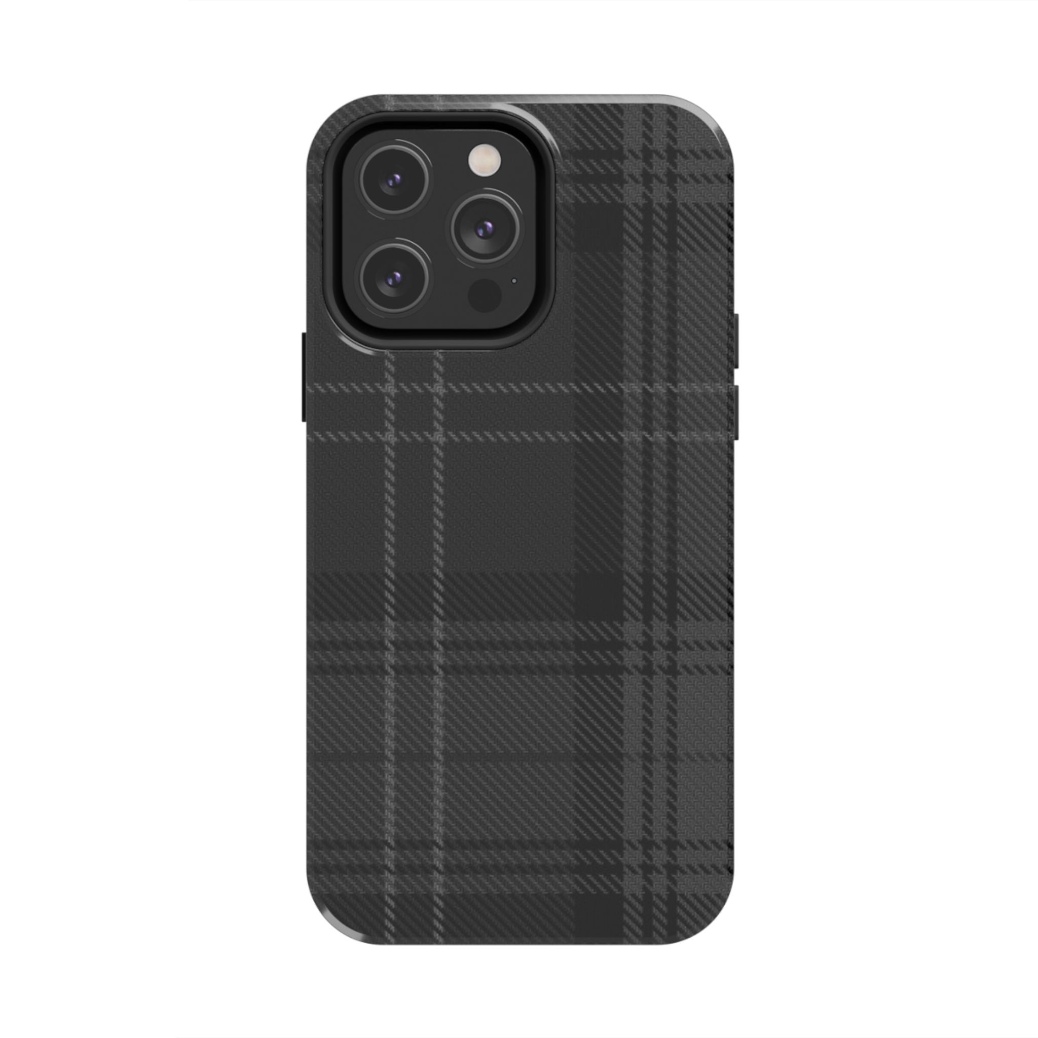 Black Plaid Phone Case  - Tough Impact-Resistant Case