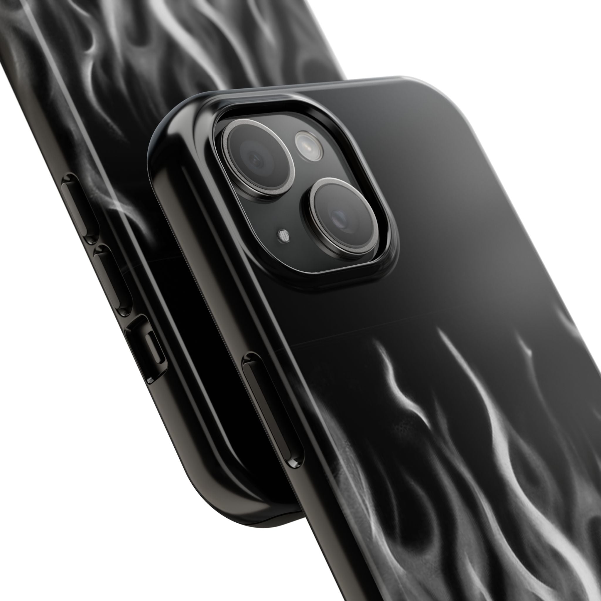 White Airbrush Flames Phone Case  - Tough Impact-Resistant Case