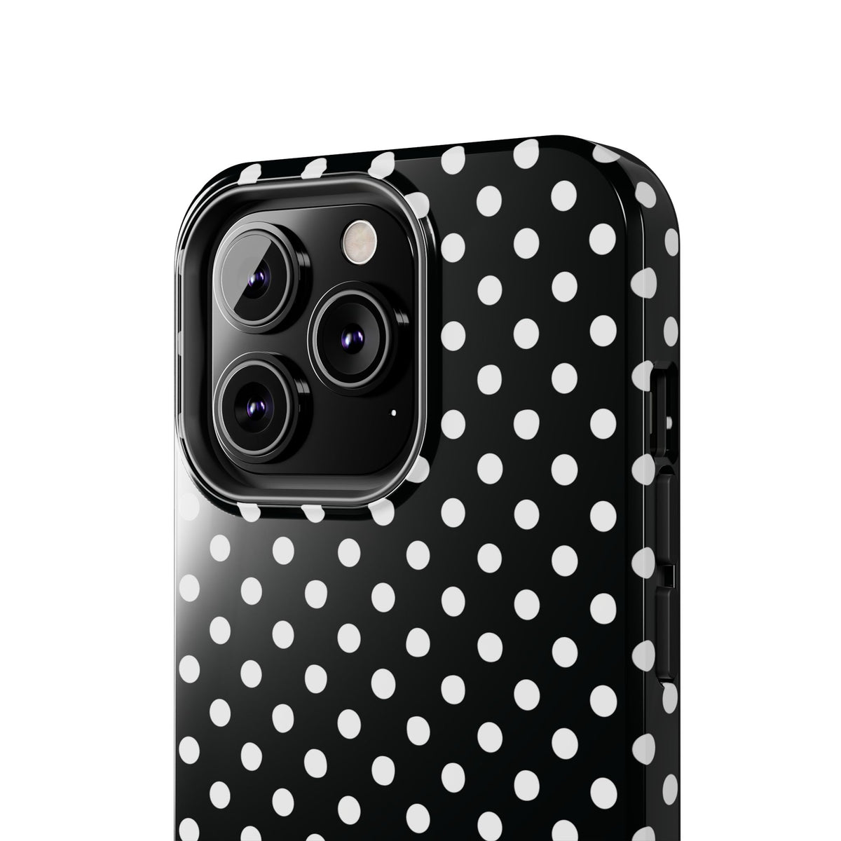 Black and White Polka Dot Phone Case  - Tough Impact-Resistant Case