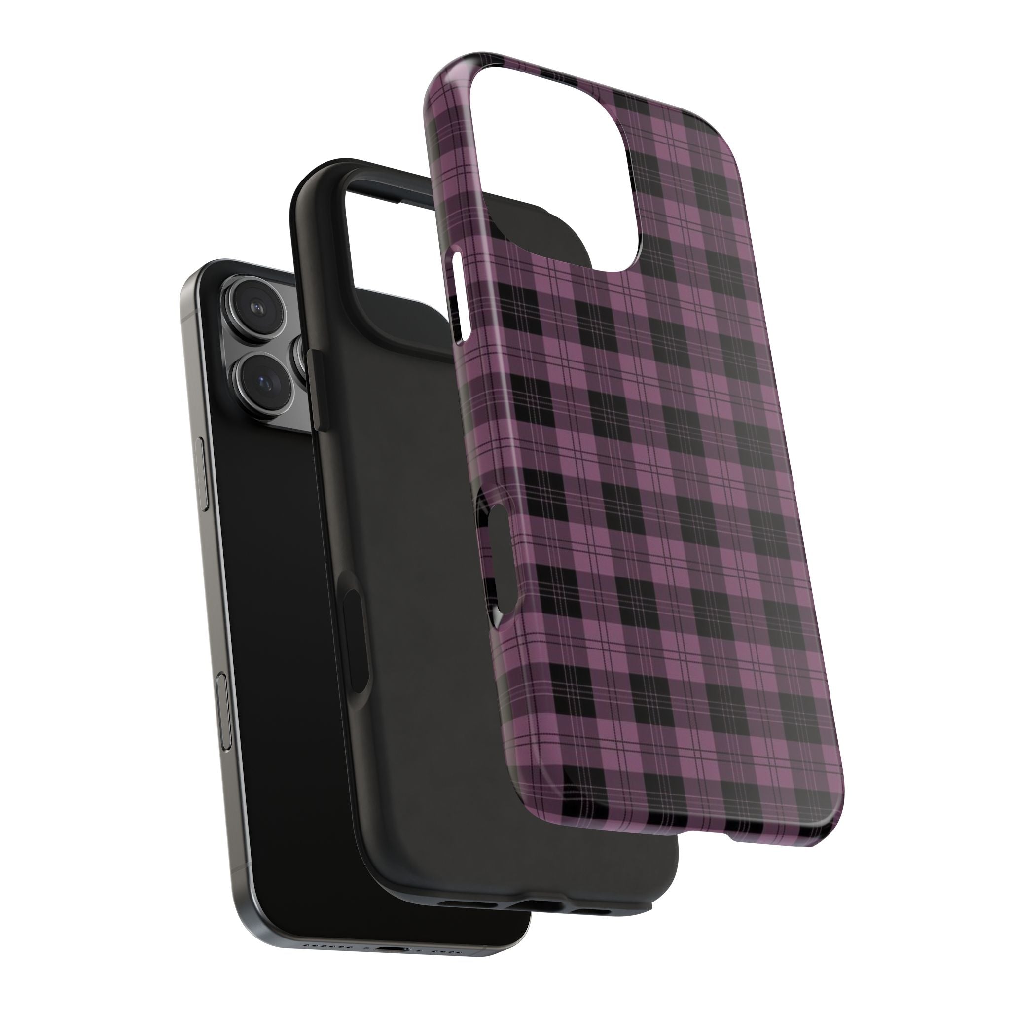Emo Dark Pink Gingham Plaid Phone Case  - Tough Impact-Resistant Case