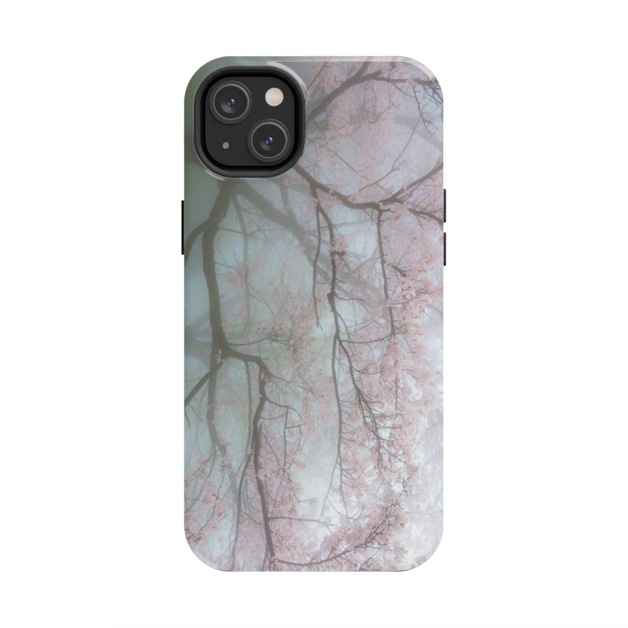 Foggy Cherry Blossom Cyber Phone Case  - Tough Impact-Resistant Case