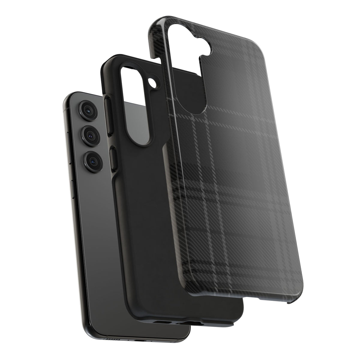 Black Plaid Gingham Phone Case