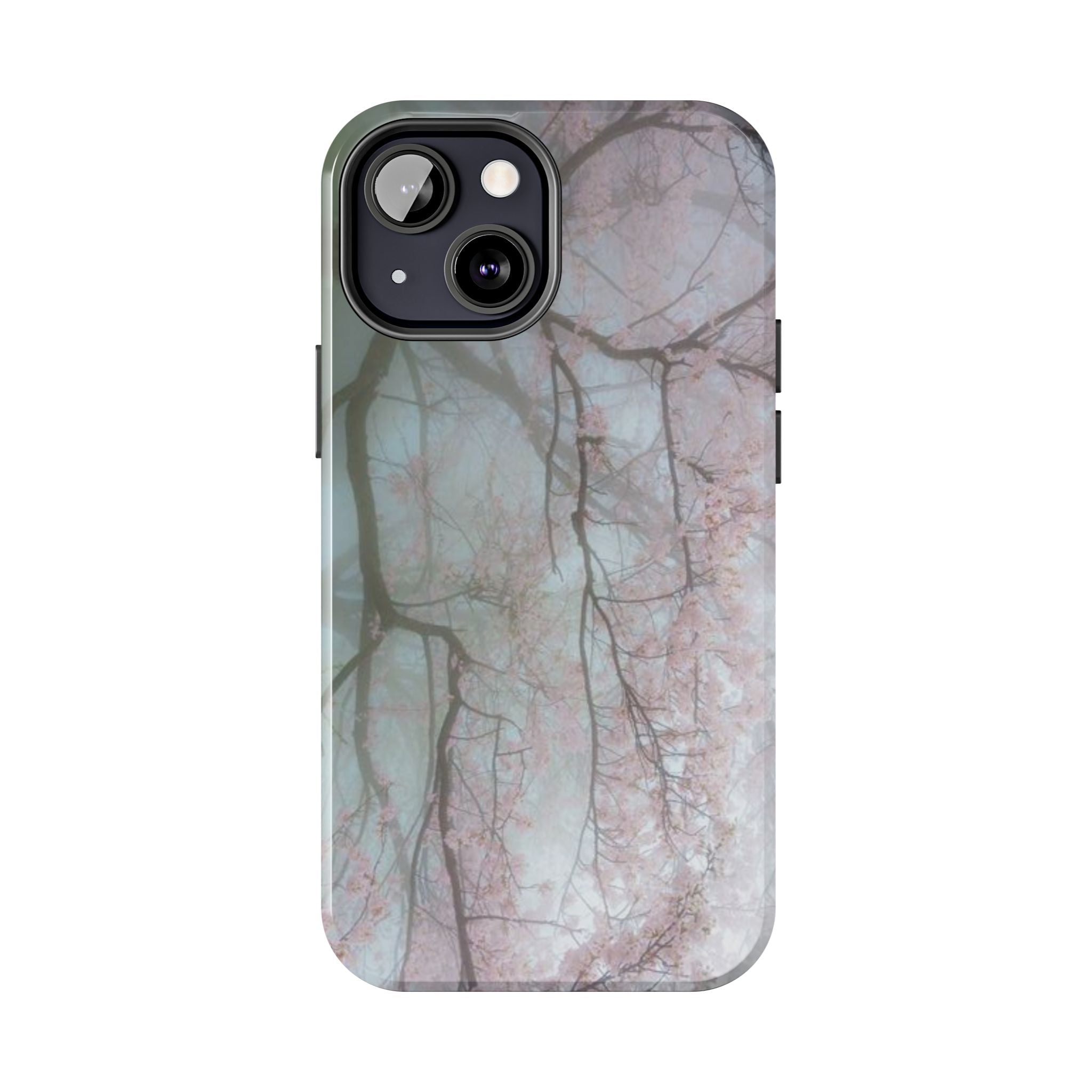 Foggy Cherry Blossom Cyber Phone Case  - Tough Impact-Resistant Case