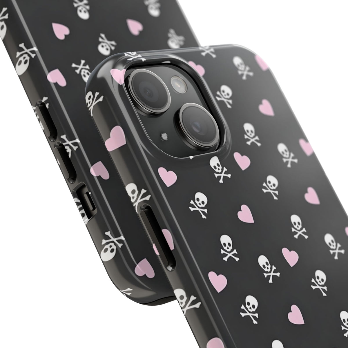 Cute Skulls and Hearts Phone Case  - Tough Impact-Resistant Case