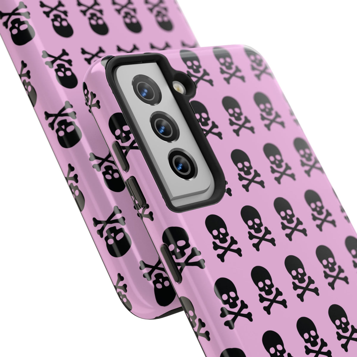 Pink Punk Skull Print Phone Case