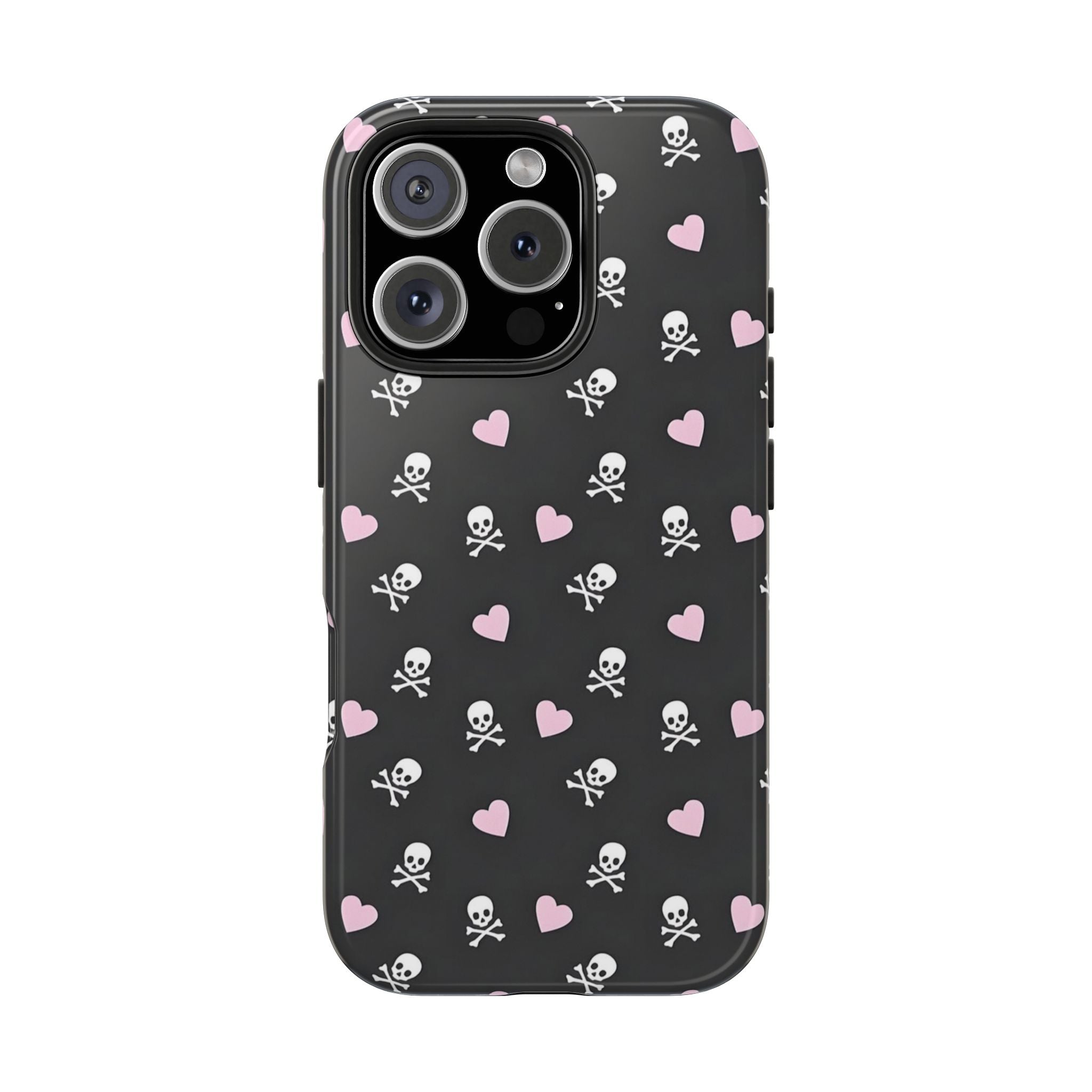Cute Skulls and Hearts Phone Case  - Tough Impact-Resistant Case