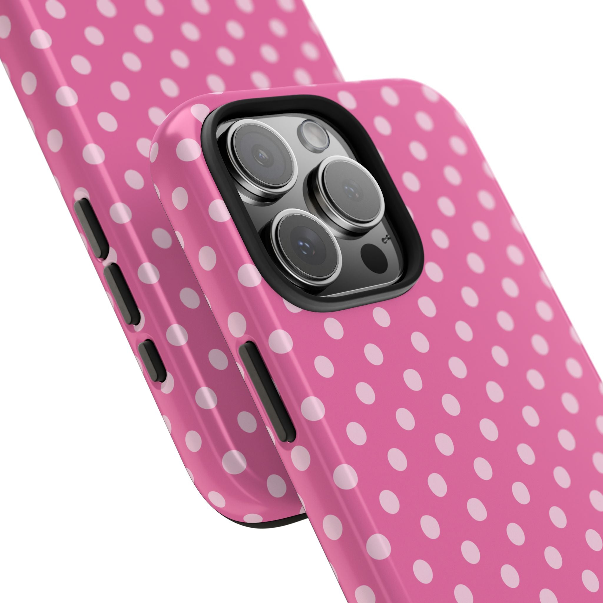 Pink on Pink Polka Dot Phone Case  - Tough Impact-Resistant Case