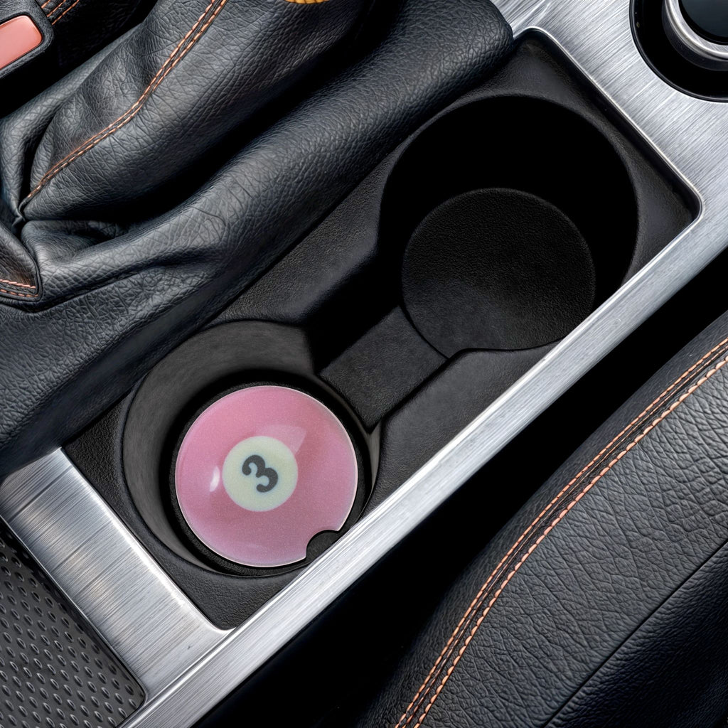 Pink 3 Ball Cute Soapstone Car Coaster