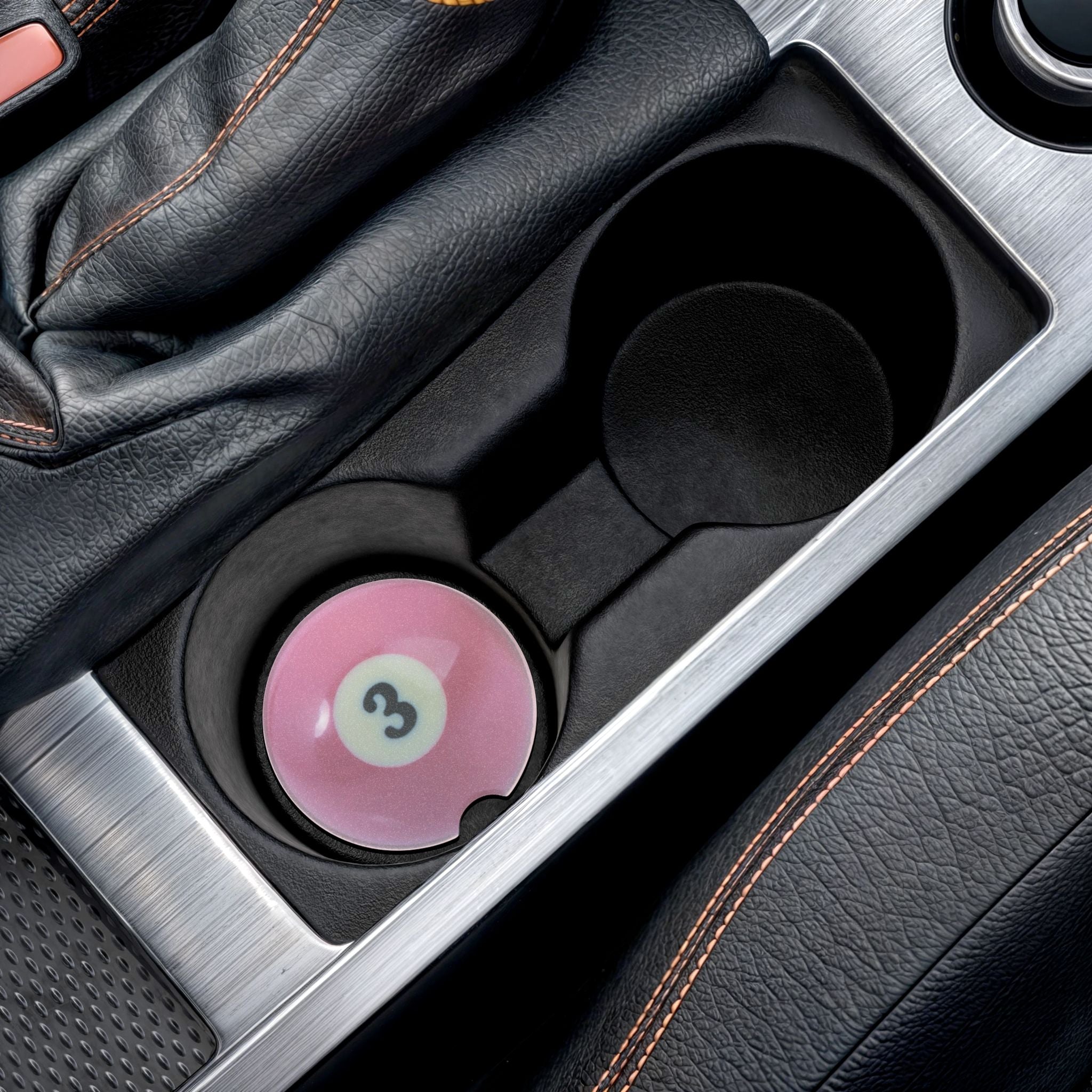 Pink 3 Ball Cute Soapstone Car Coaster