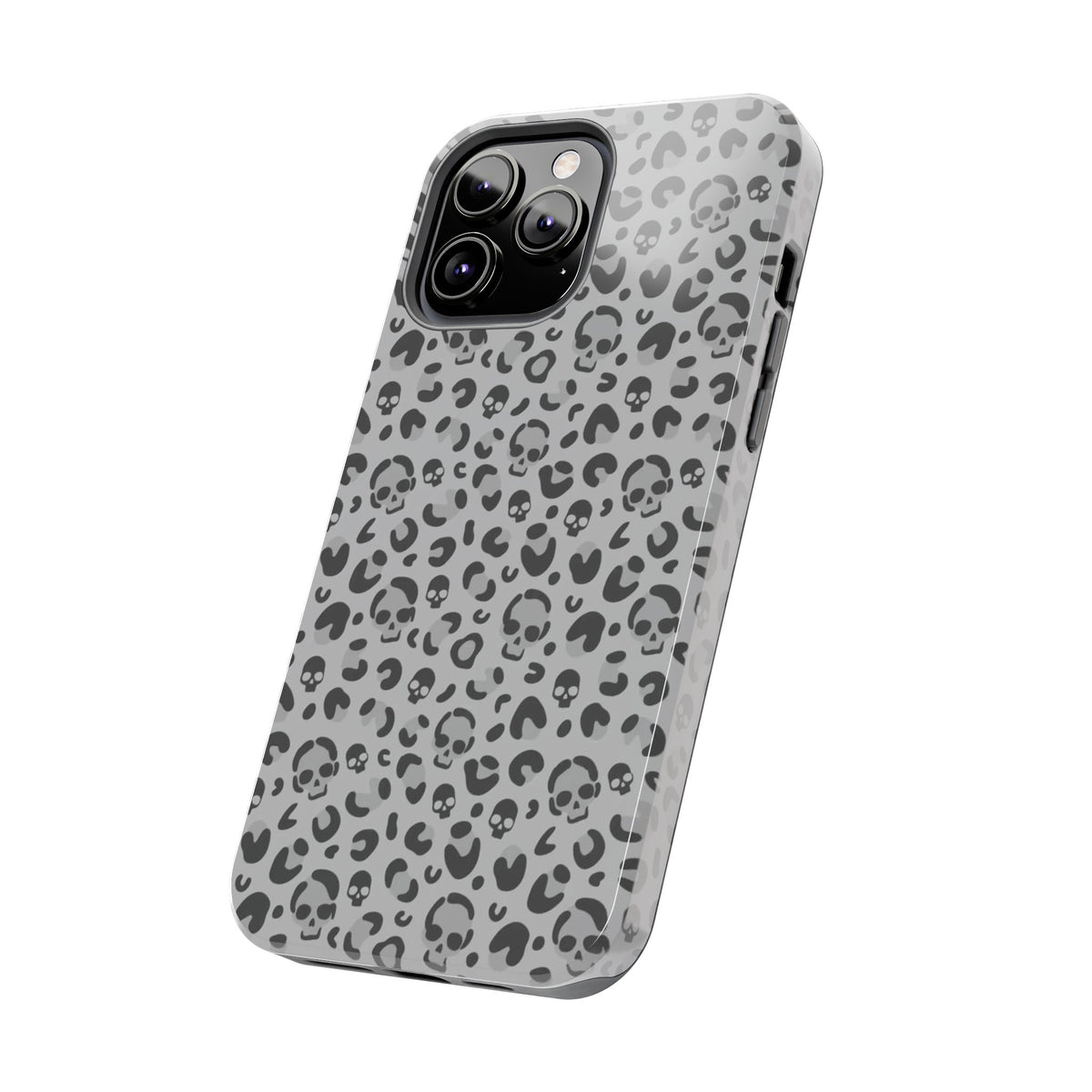 Skull Cheetah Grey Leopard Phone Case