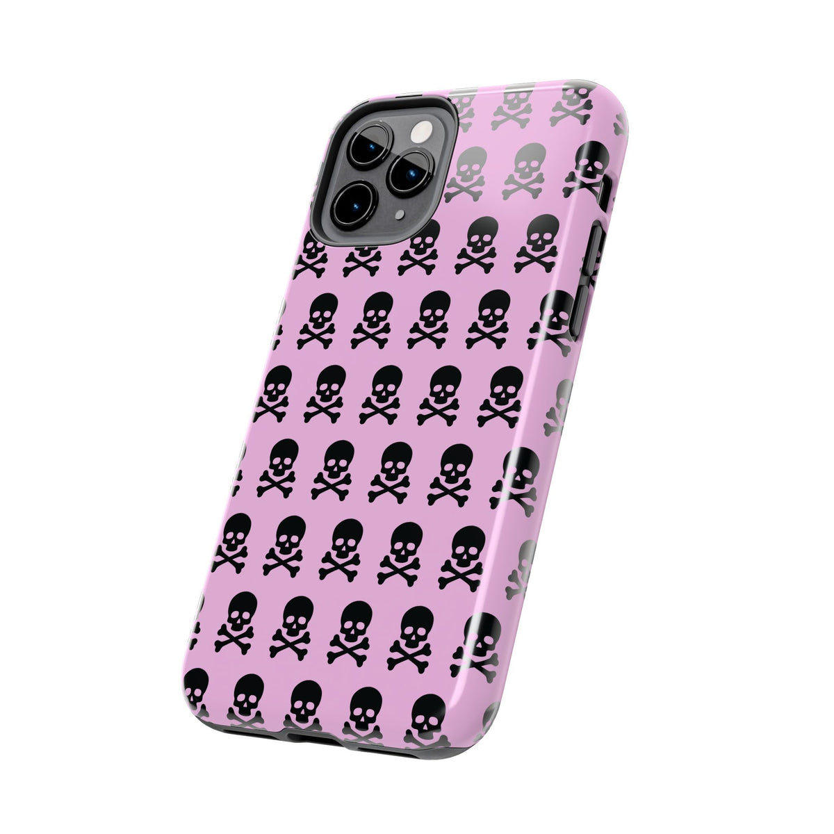 Pink Punk Skull Print Phone Case