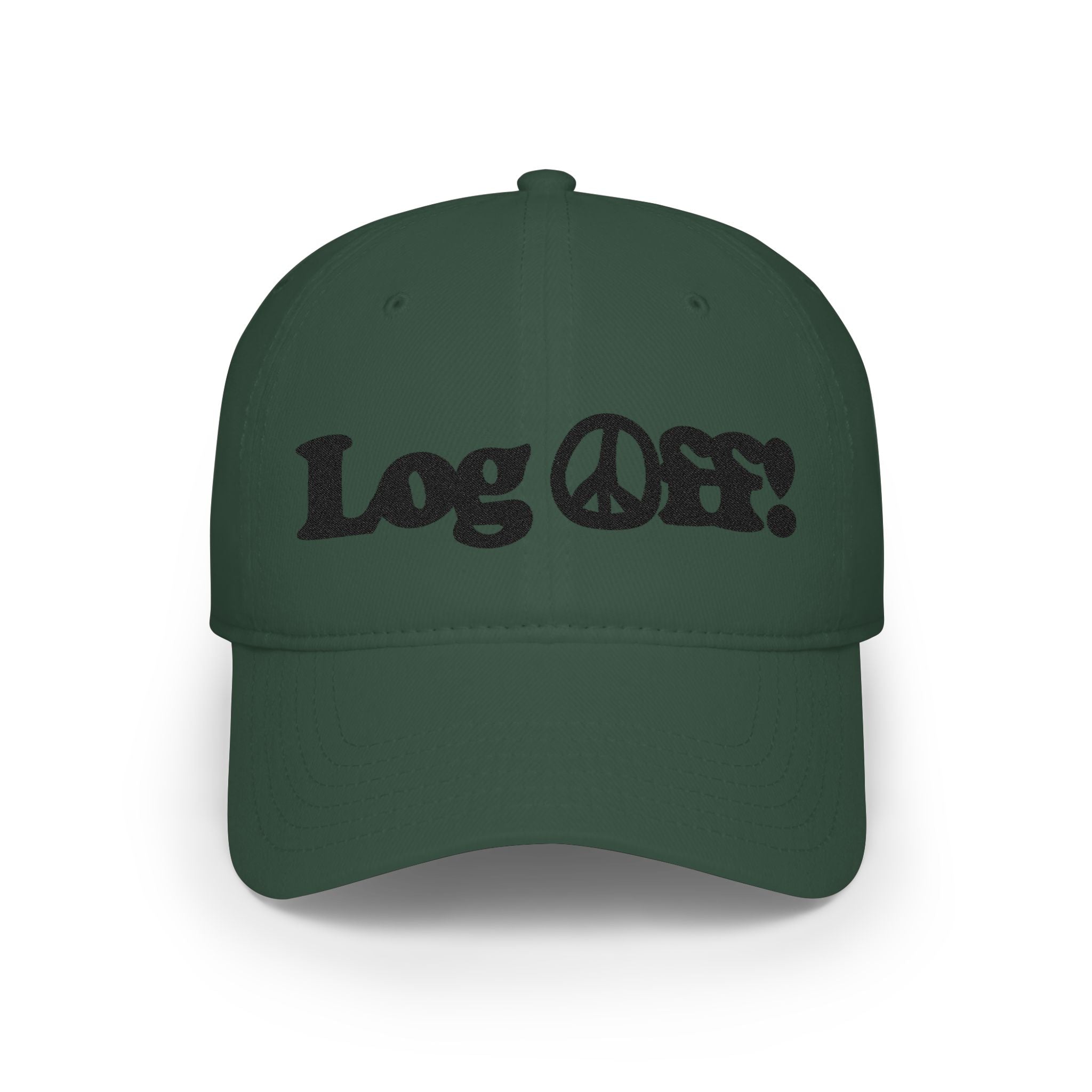 Log Off! Peace Sign Low Profile Baseball Cap