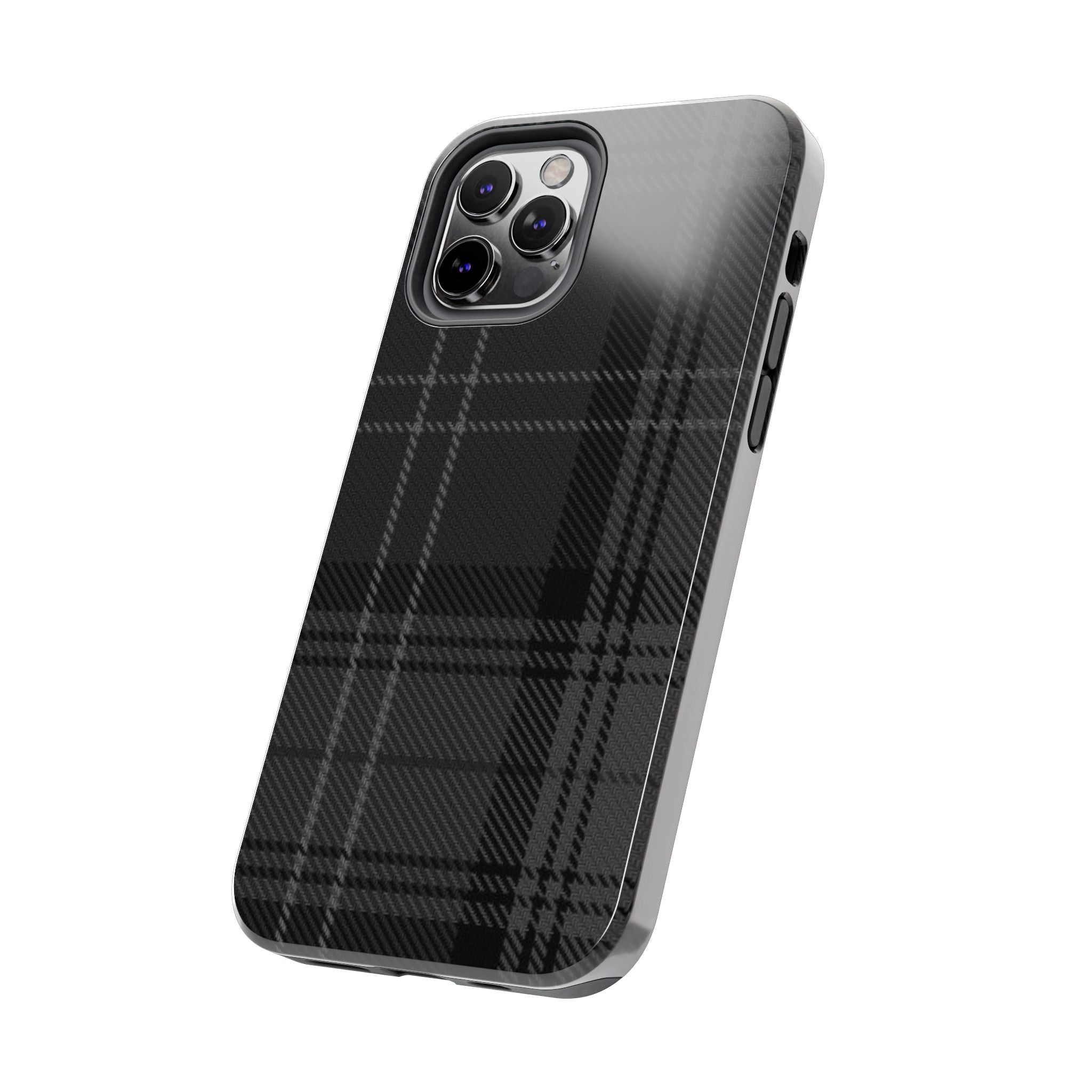 Black Plaid Phone Case  - Tough Impact-Resistant Case