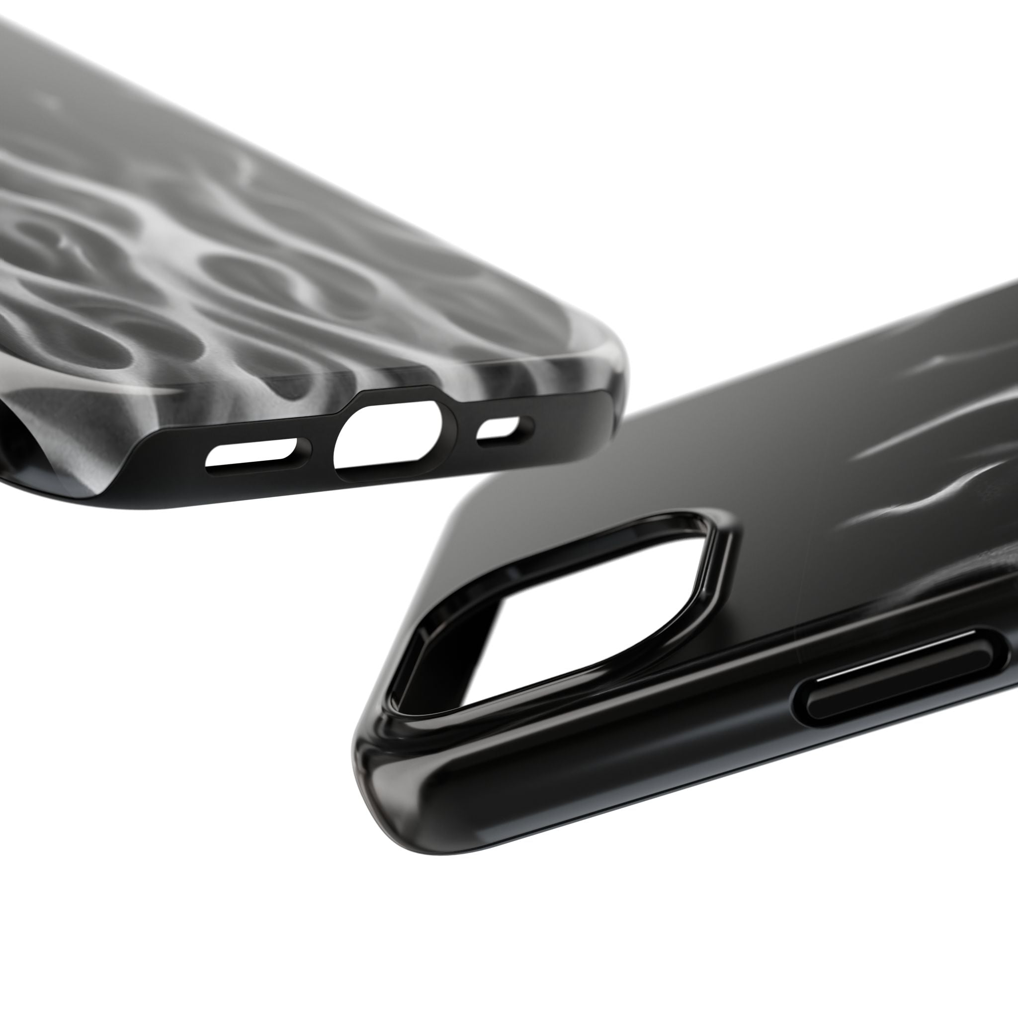 White Airbrush Flames Phone Case  - Tough Impact-Resistant Case