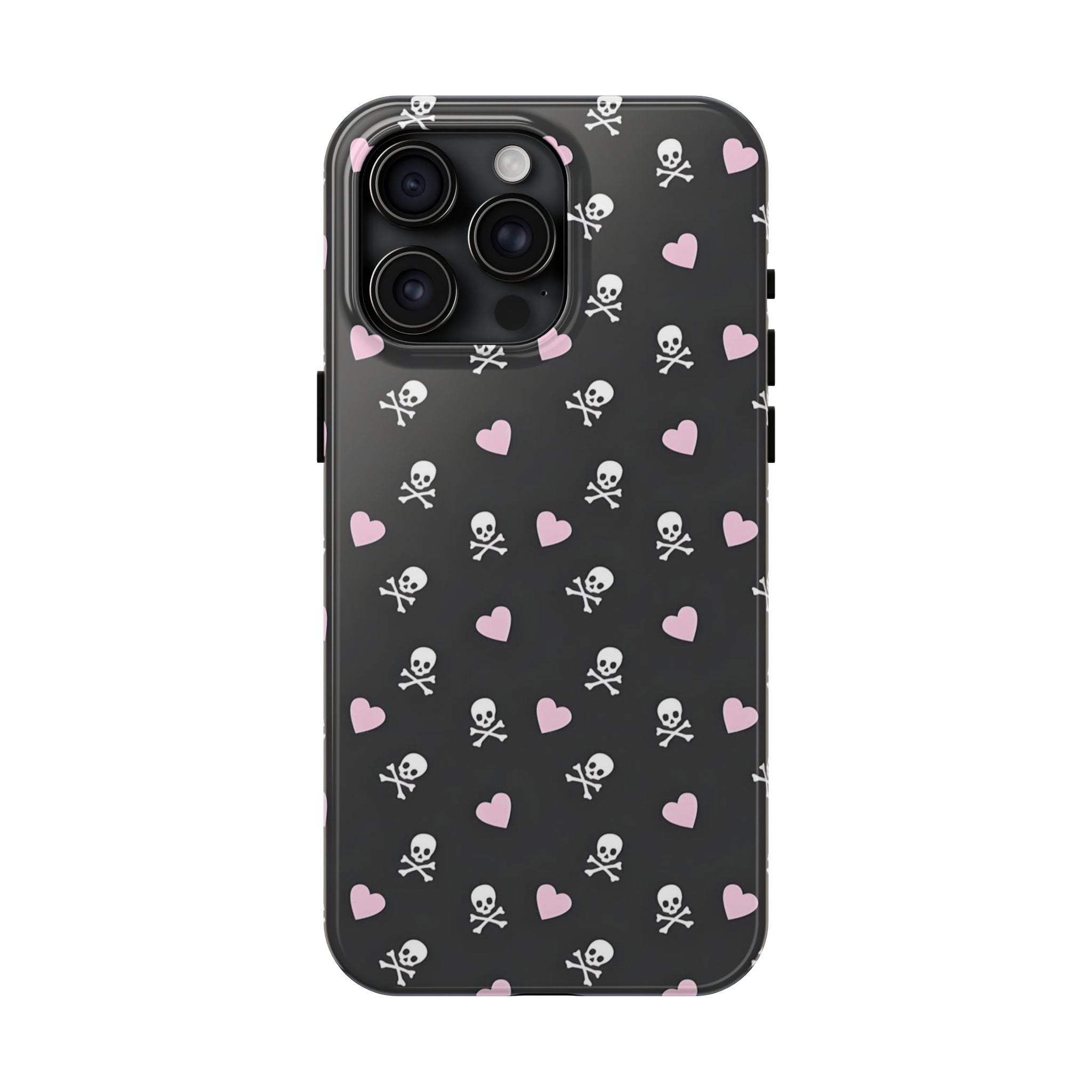 Cute Skulls and Hearts Phone Case  - Tough Impact-Resistant Case