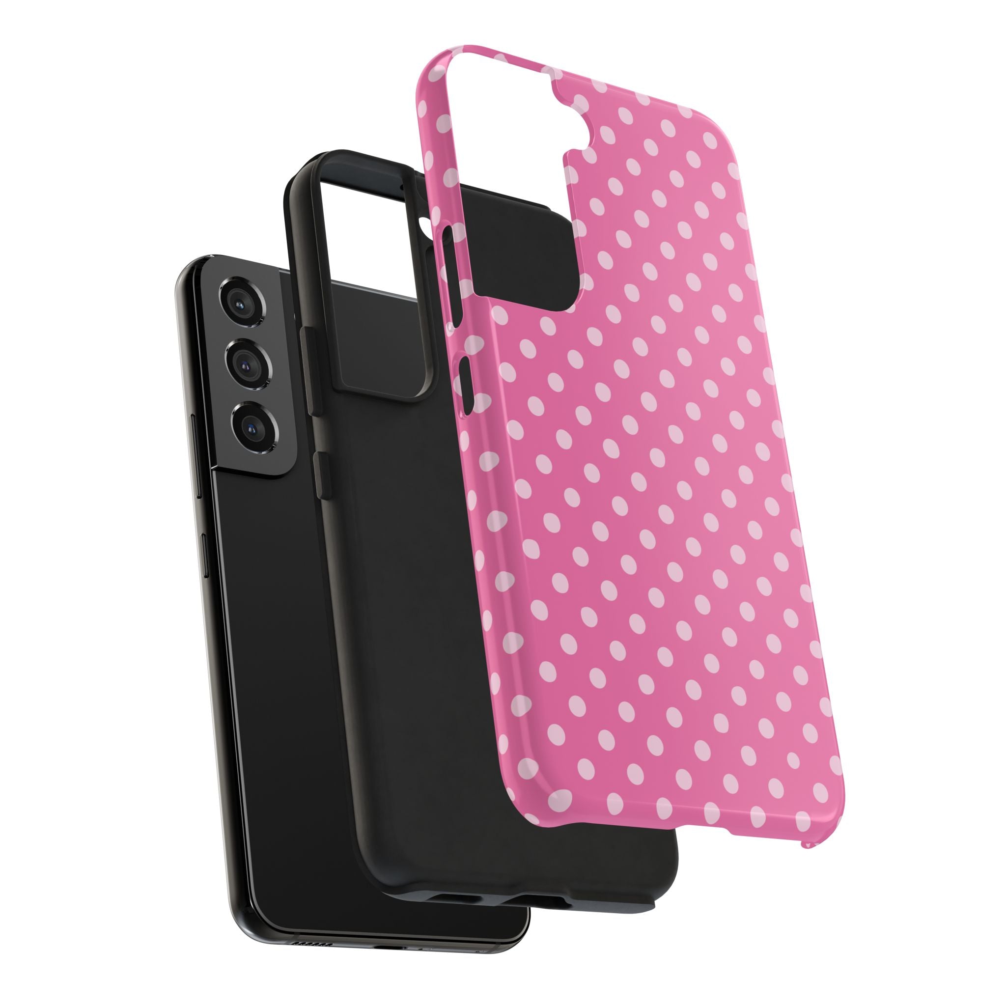 Pink on Pink Polka Dot Phone Case  - Tough Impact-Resistant Case