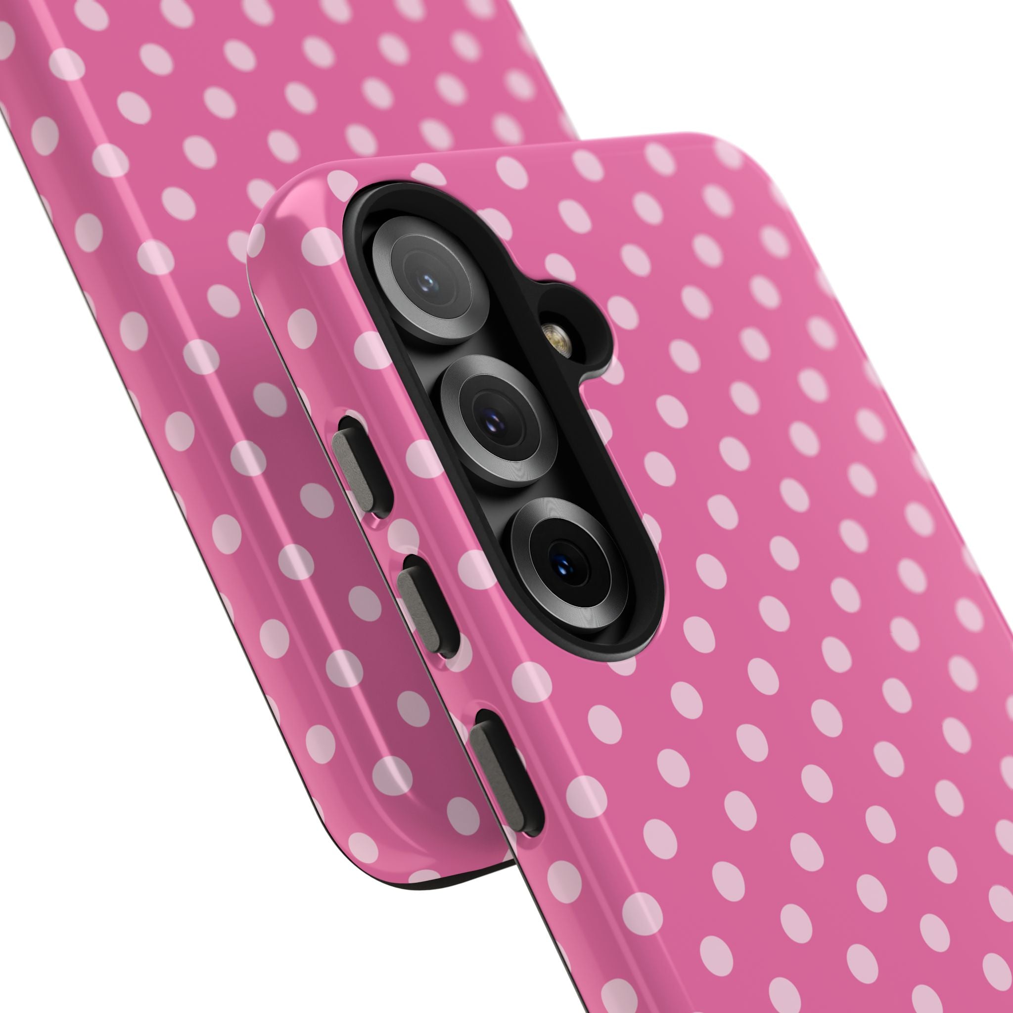 Pink on Pink Polka Dot Phone Case  - Tough Impact-Resistant Case