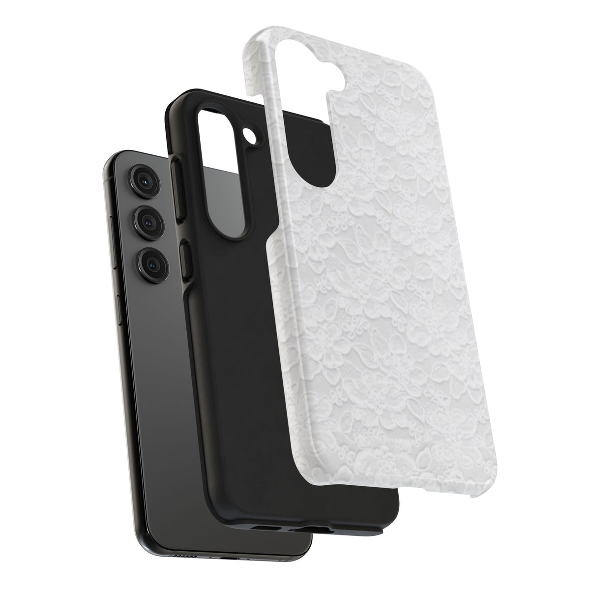 White Lace Coquette Phone Case