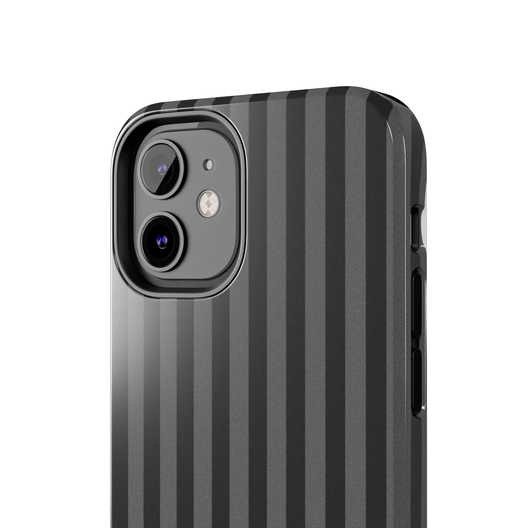 Dark Grey and Black Stripes Phone Case