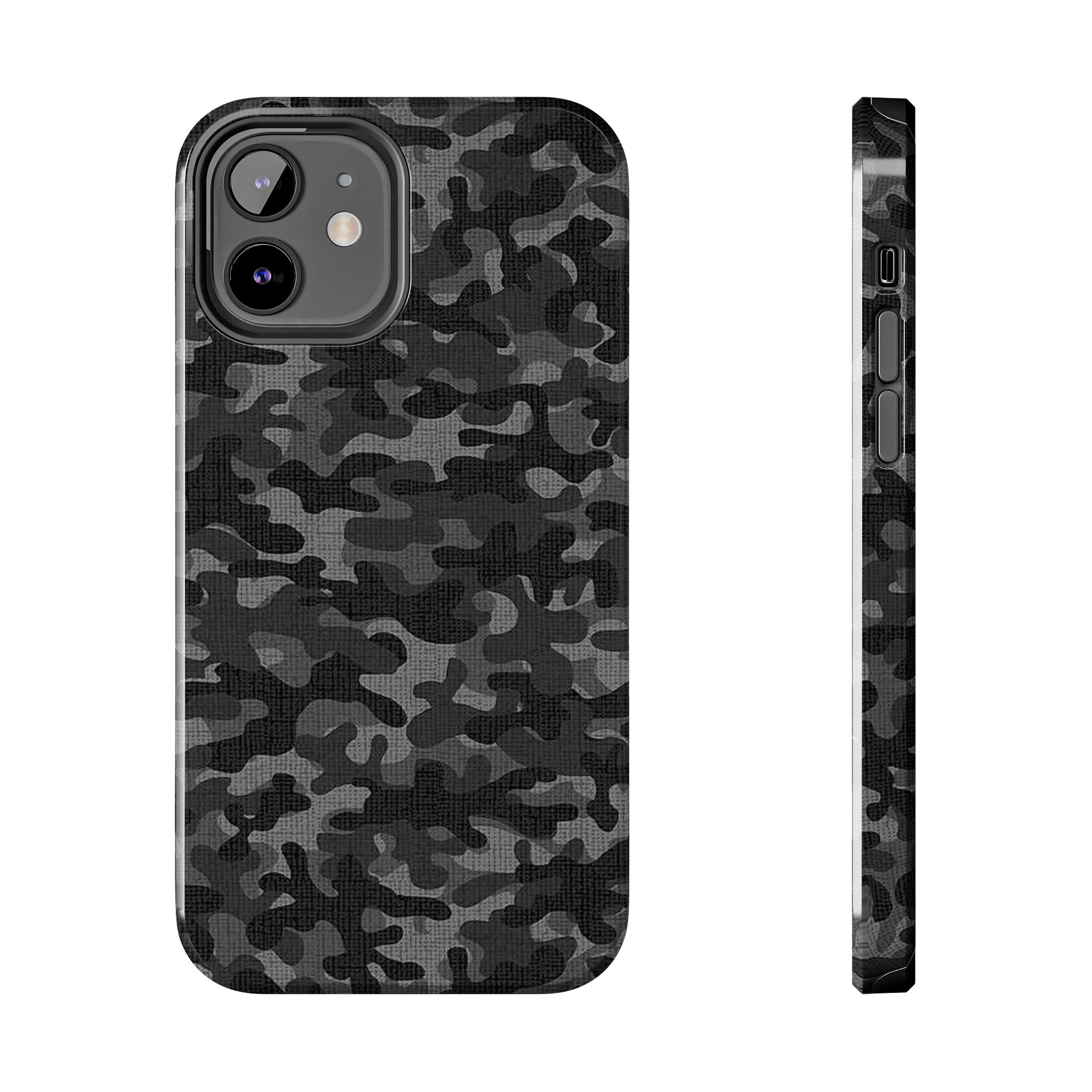 Black Camo Print Phone Case  - Tough Impact-Resistant Cases