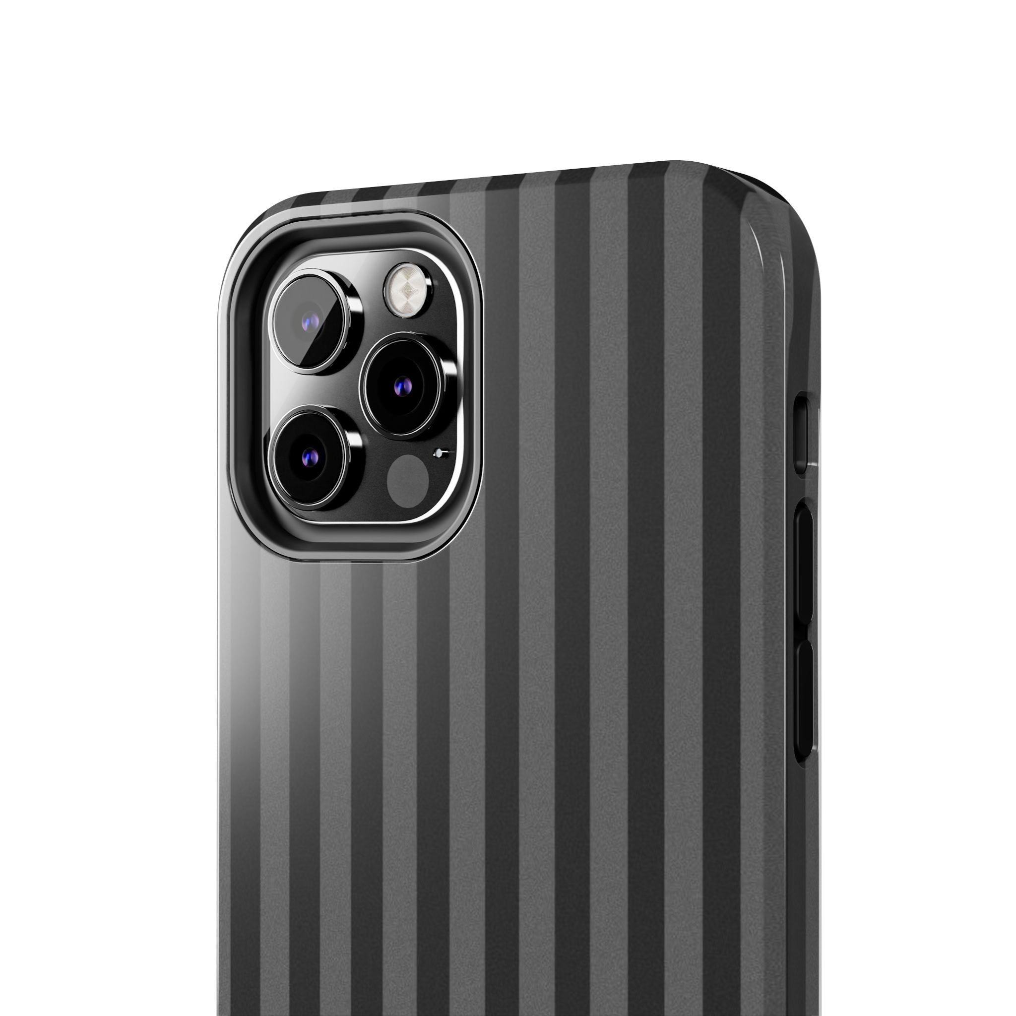 Dark Grey and Black Stripes Phone Case