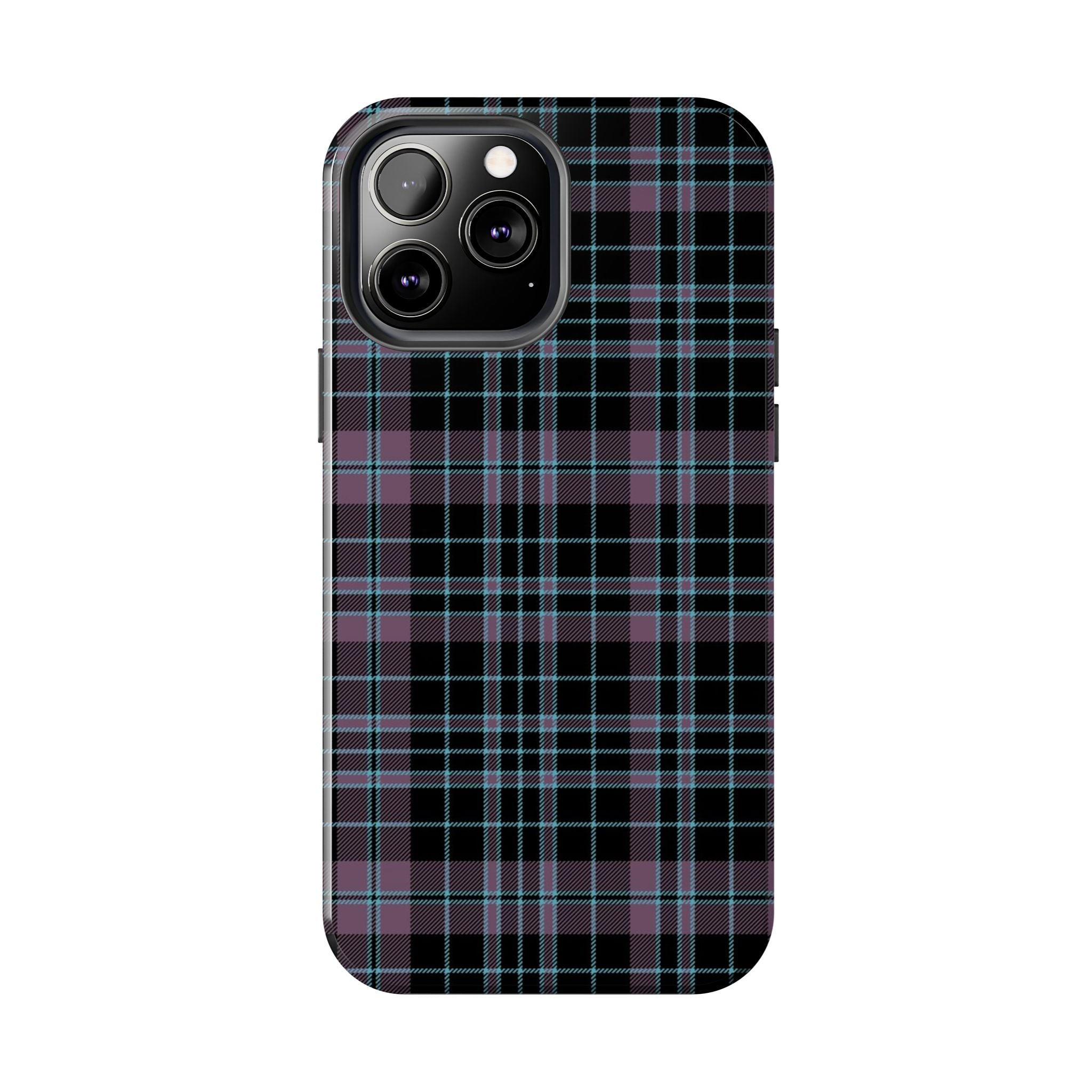 Punk Purple and Blue Plaid Phone Case