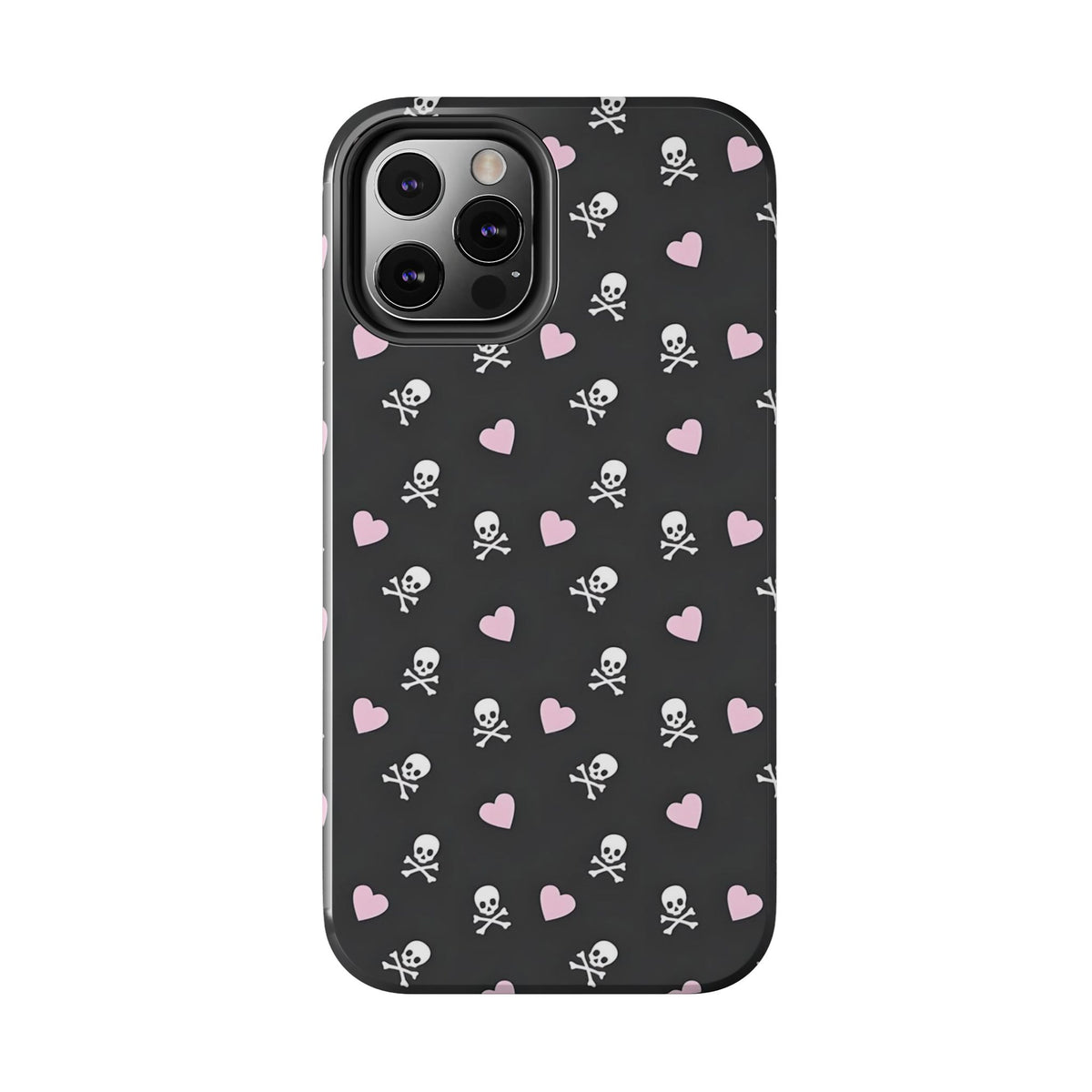 Cute Skulls and Hearts Phone Case  - Tough Impact-Resistant Case