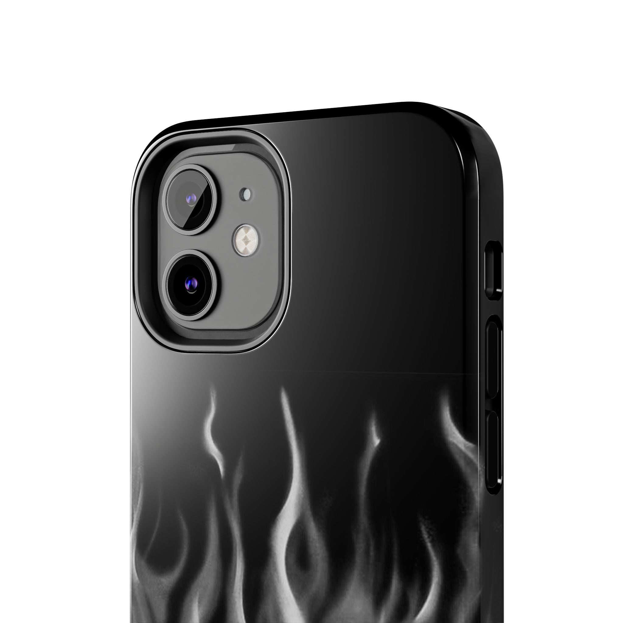 White Airbrush Flames Phone Case  - Tough Impact-Resistant Case