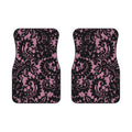 Lace Black and Pink Car Mats - Front Floor Mats Set of 2