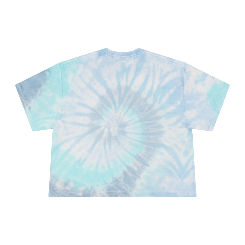 " NO WAR JUST PEACE " Peace Sign Women's Tie-Dye Crop Tee