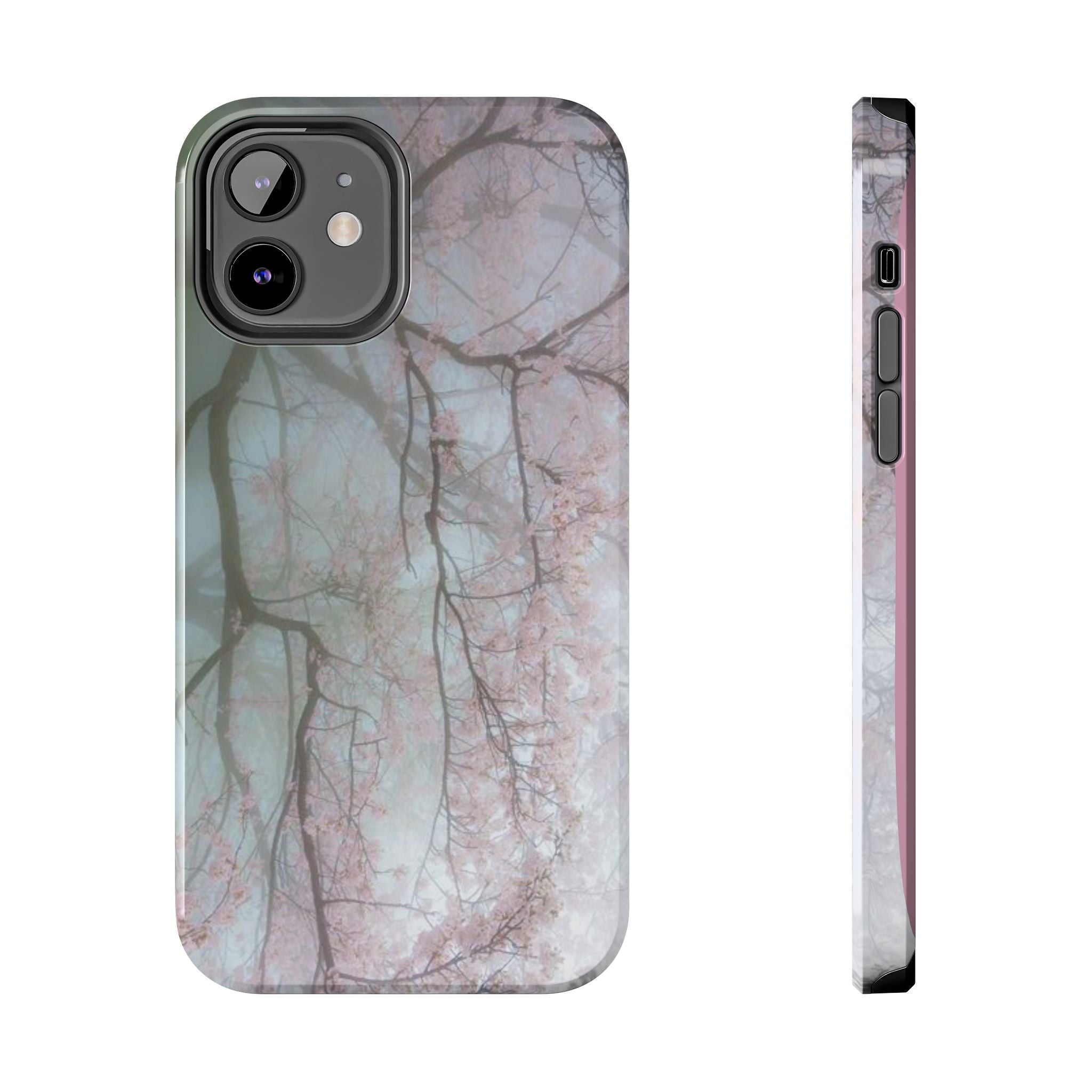 Foggy Cherry Blossom Cyber Phone Case  - Tough Impact-Resistant Case