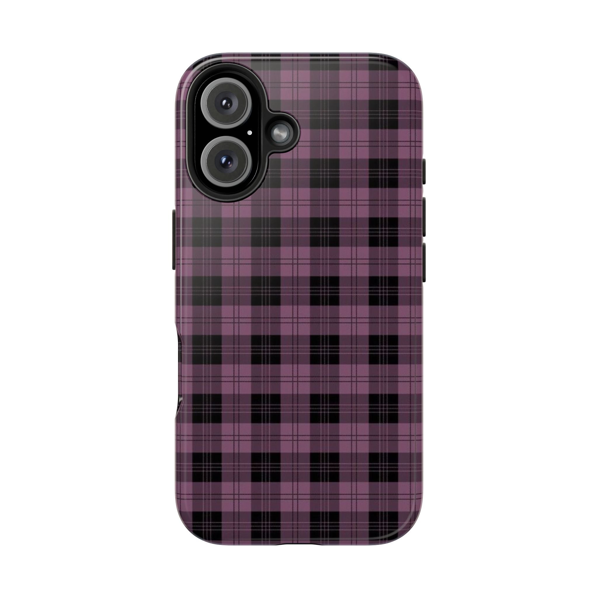 Emo Dark Pink Gingham Plaid Phone Case  - Tough Impact-Resistant Case