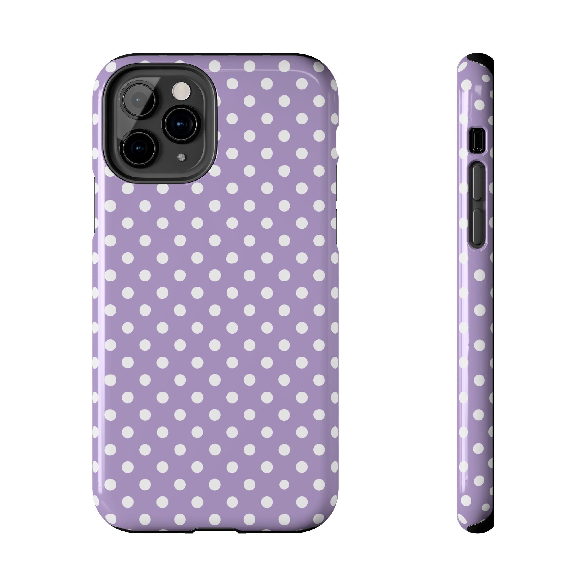 Purple Polka Dot Phone Case  - Tough Impact-Resistant Case