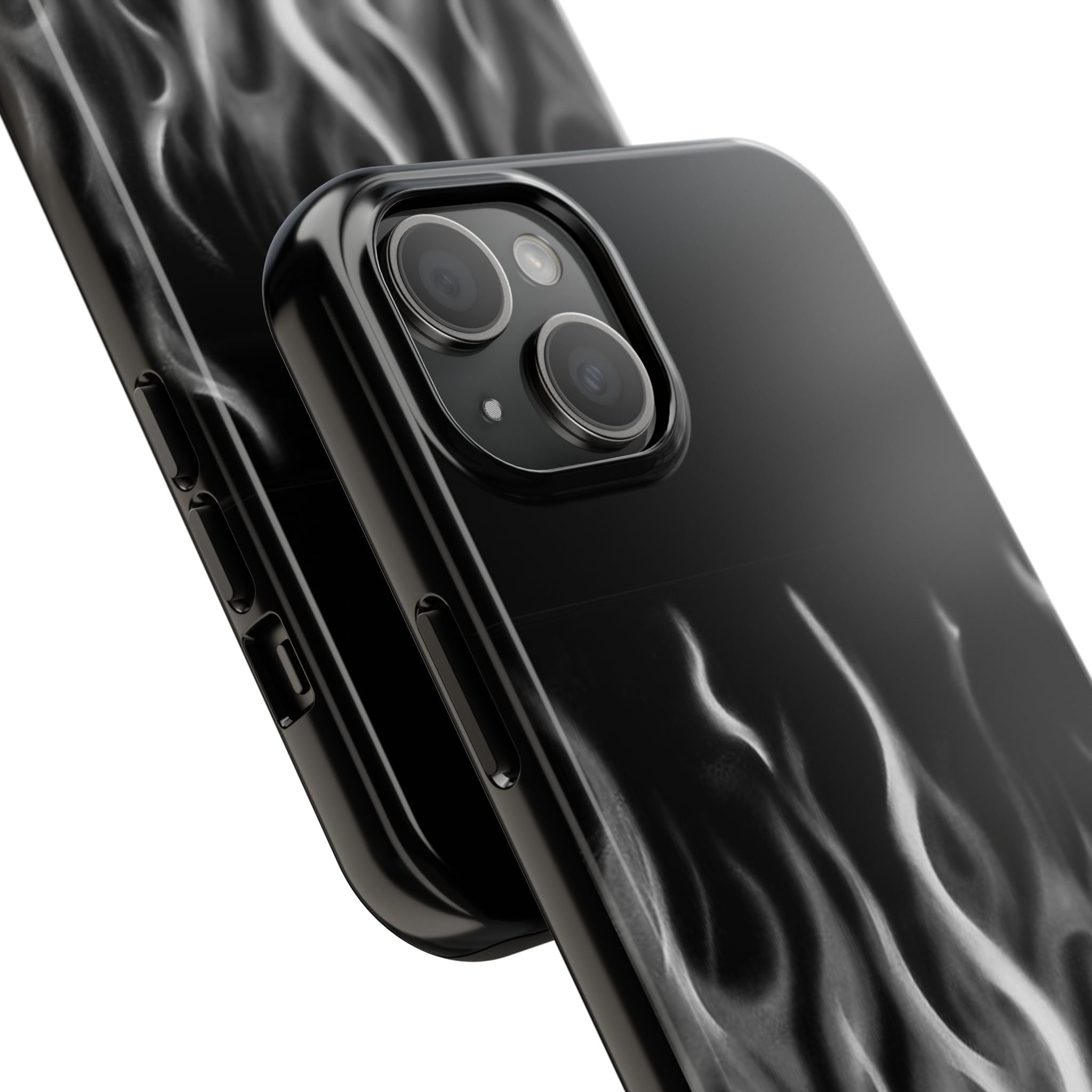 White Airbrush Flames Phone Case  - Tough Impact-Resistant Case