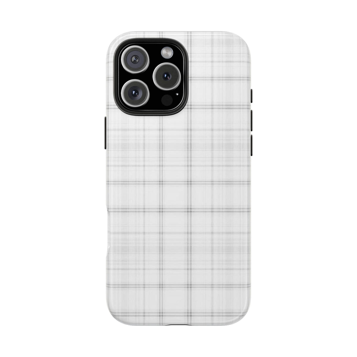 White Gingham Phone Case