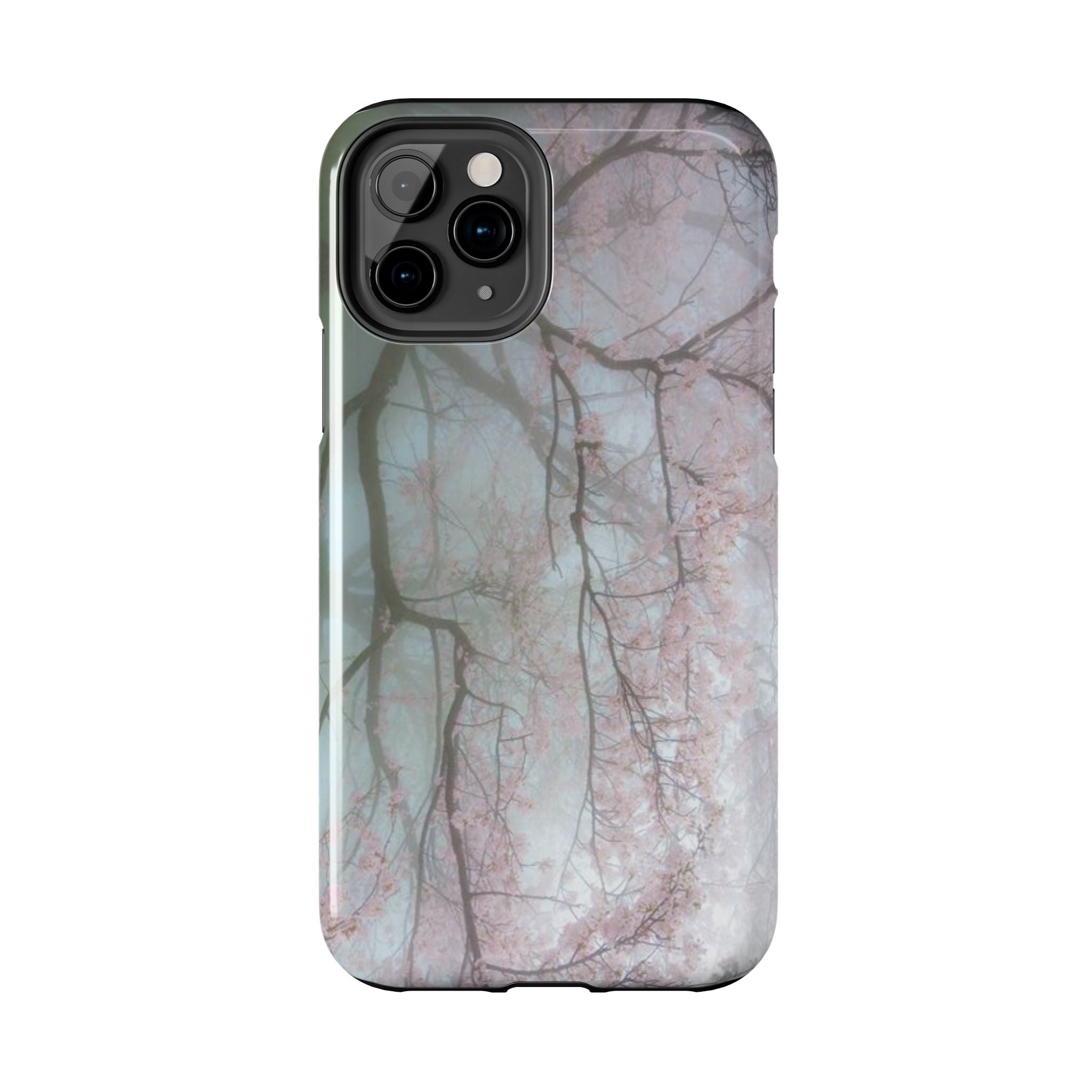 Foggy Cherry Blossom Cyber Phone Case  - Tough Impact-Resistant Case