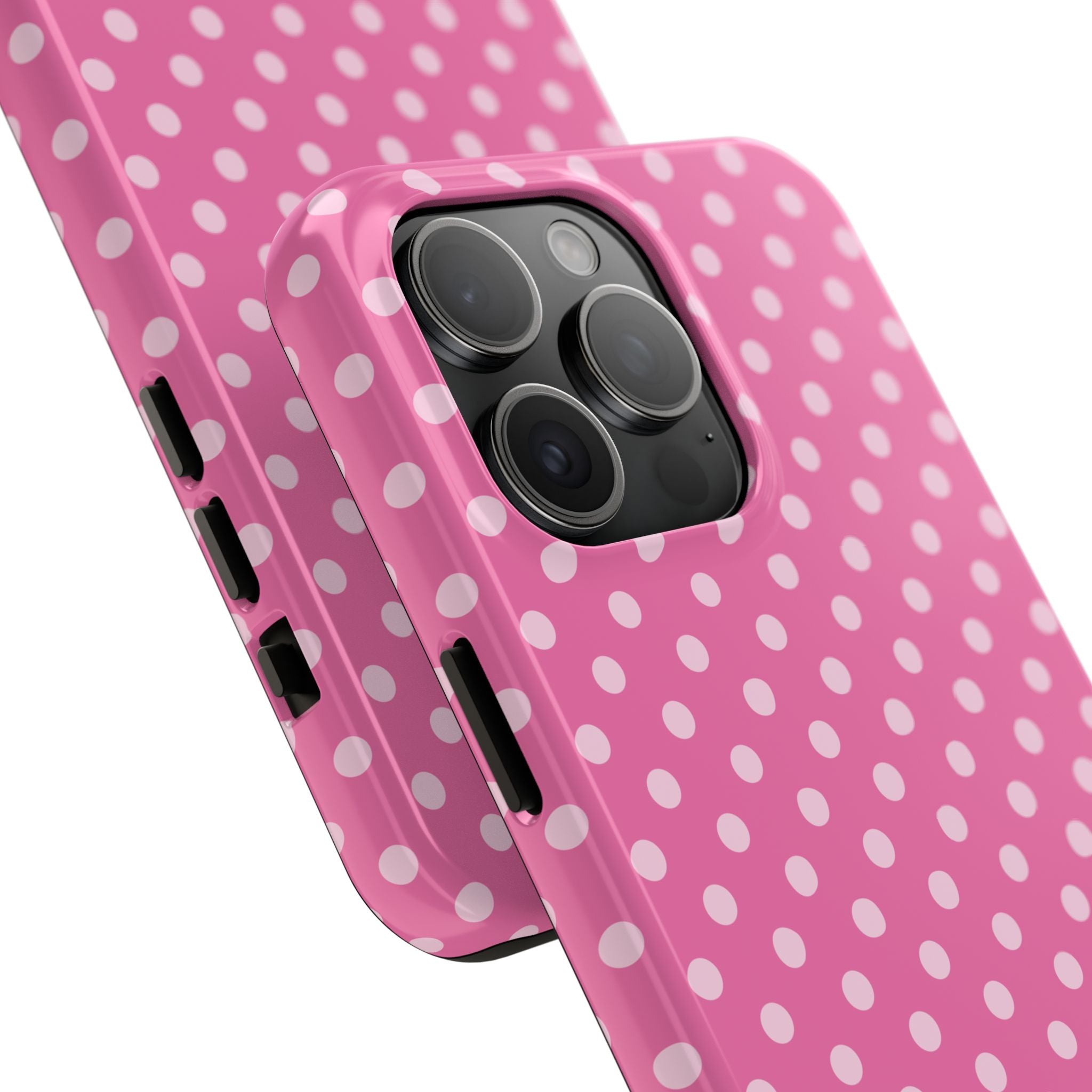 Pink on Pink Polka Dot Phone Case  - Tough Impact-Resistant Case