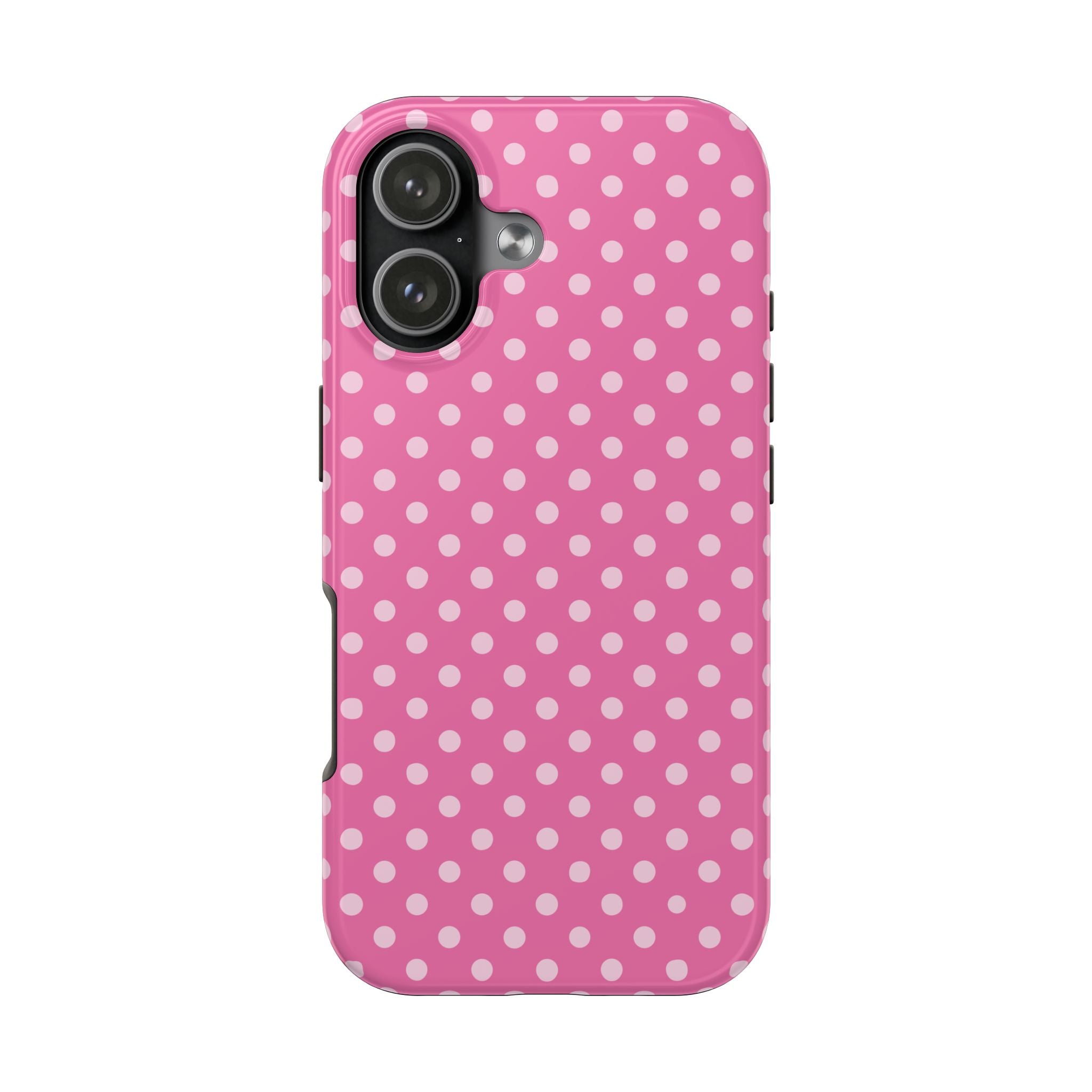Pink on Pink Polka Dot Phone Case  - Tough Impact-Resistant Case