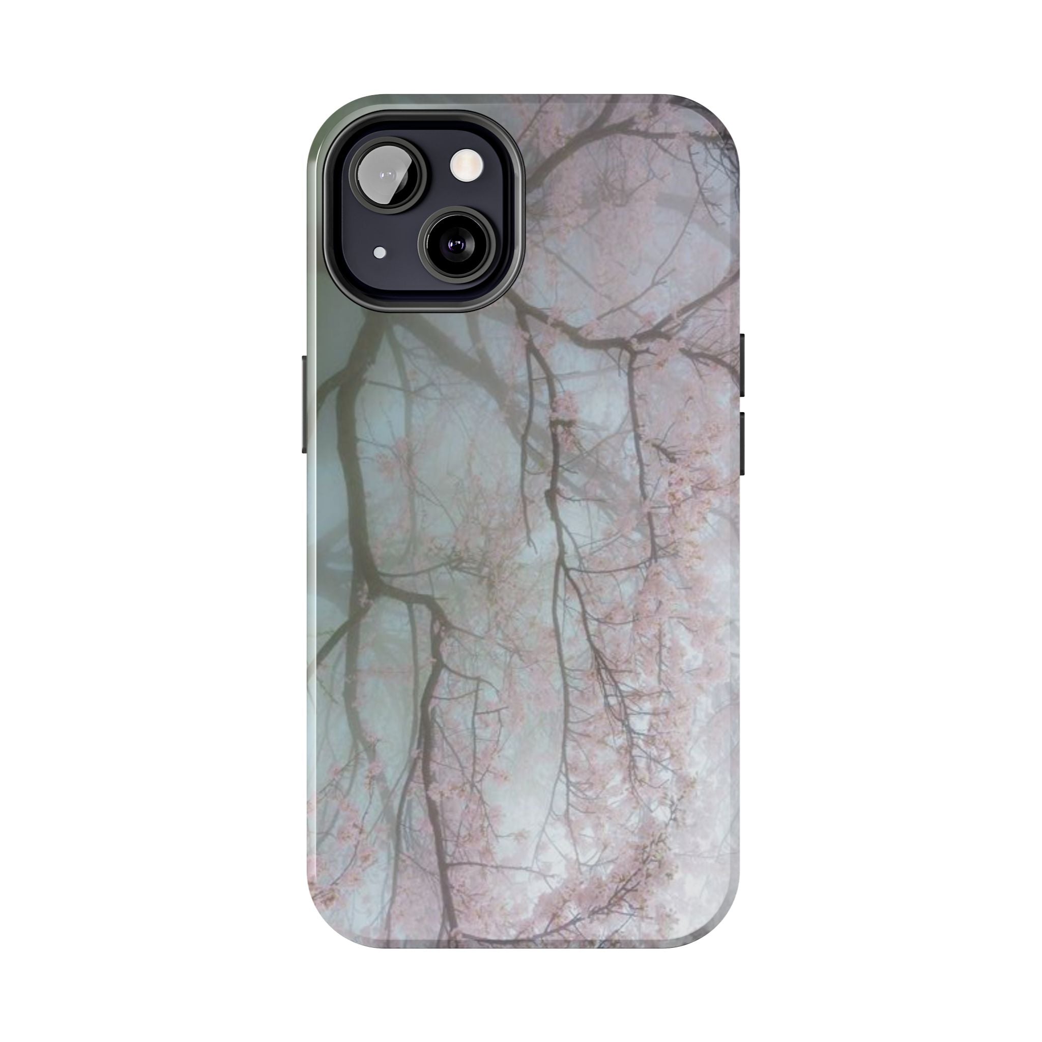 Foggy Cherry Blossom Cyber Phone Case  - Tough Impact-Resistant Case