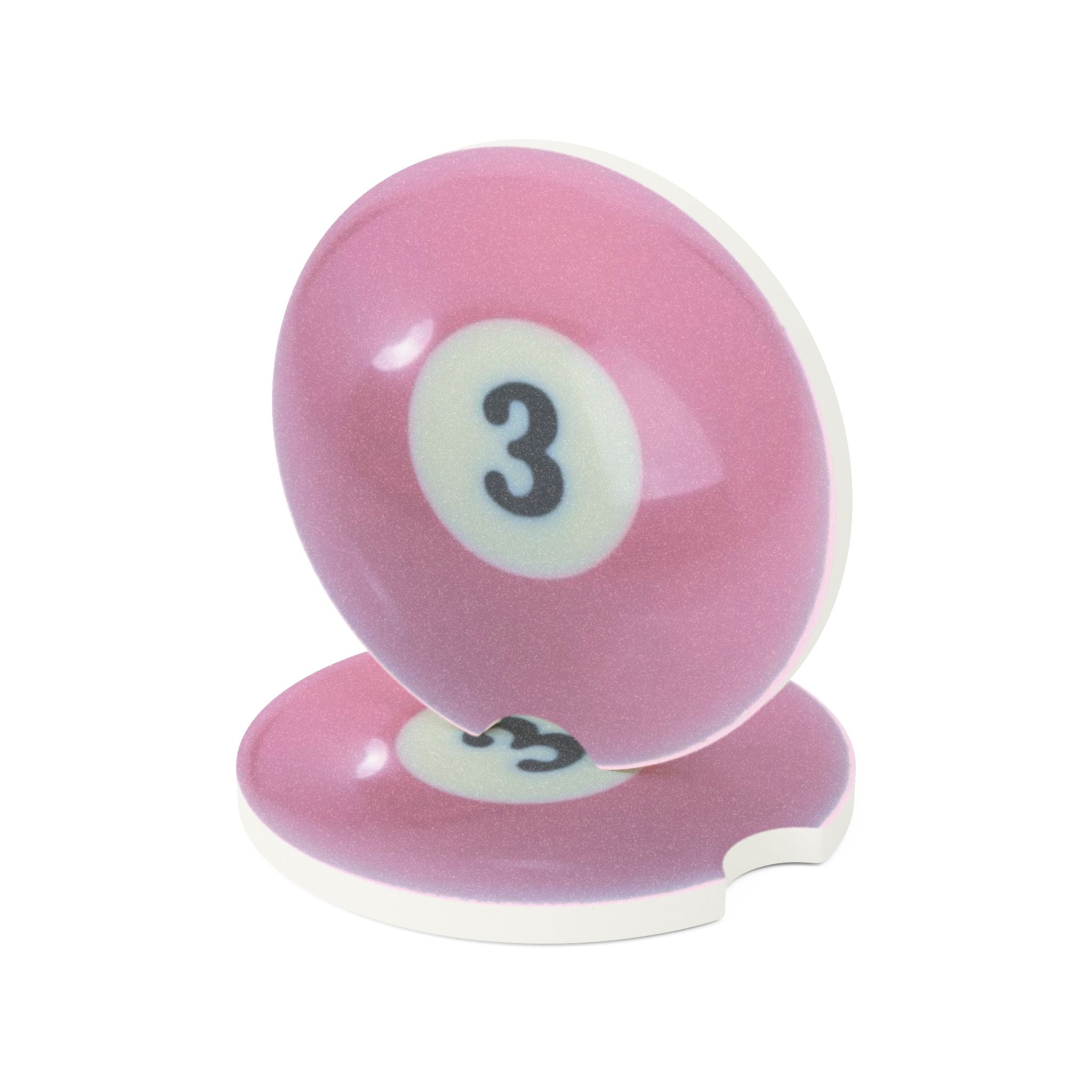 Pink 3 Ball Cute Soapstone Car Coaster