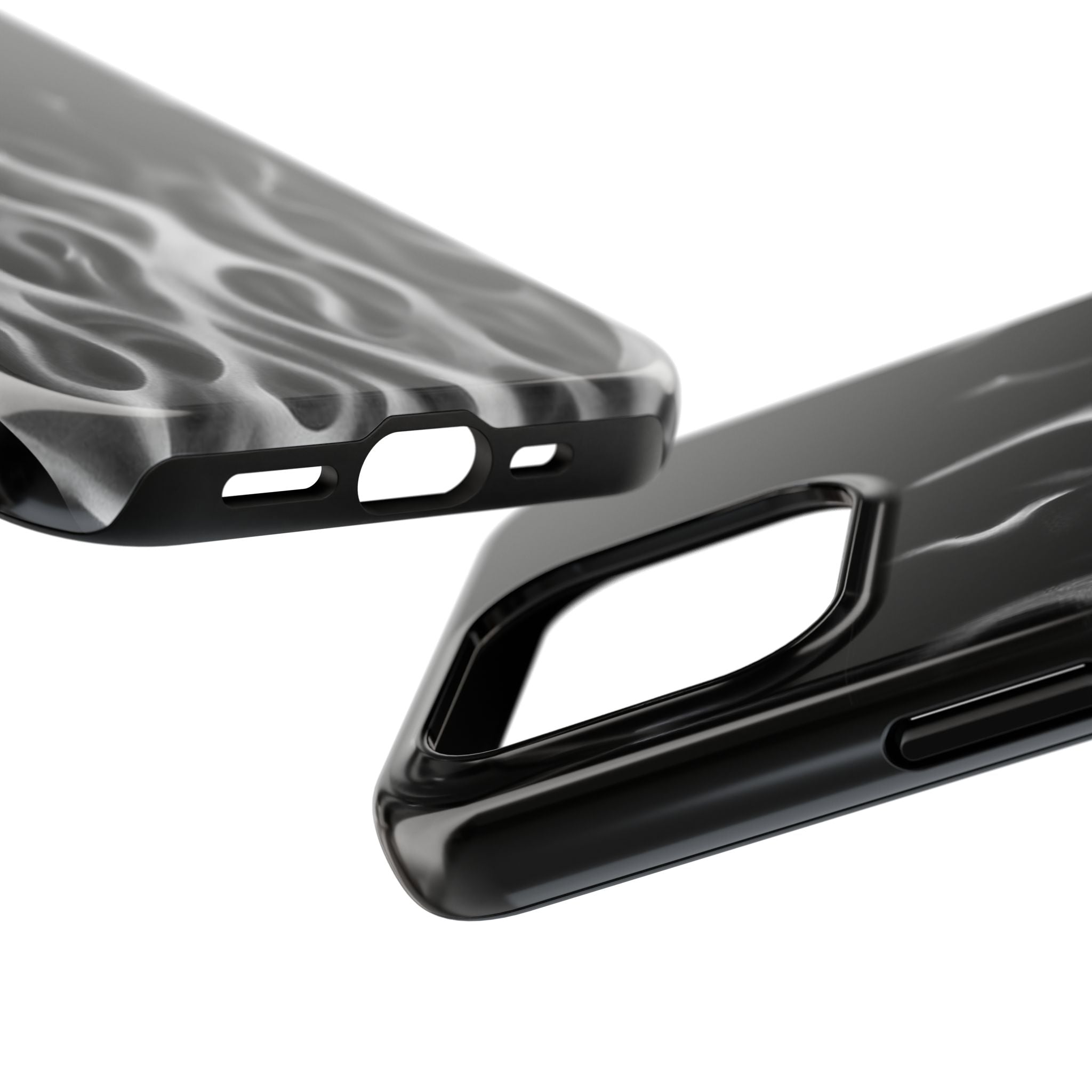 White Airbrush Flames Phone Case  - Tough Impact-Resistant Case
